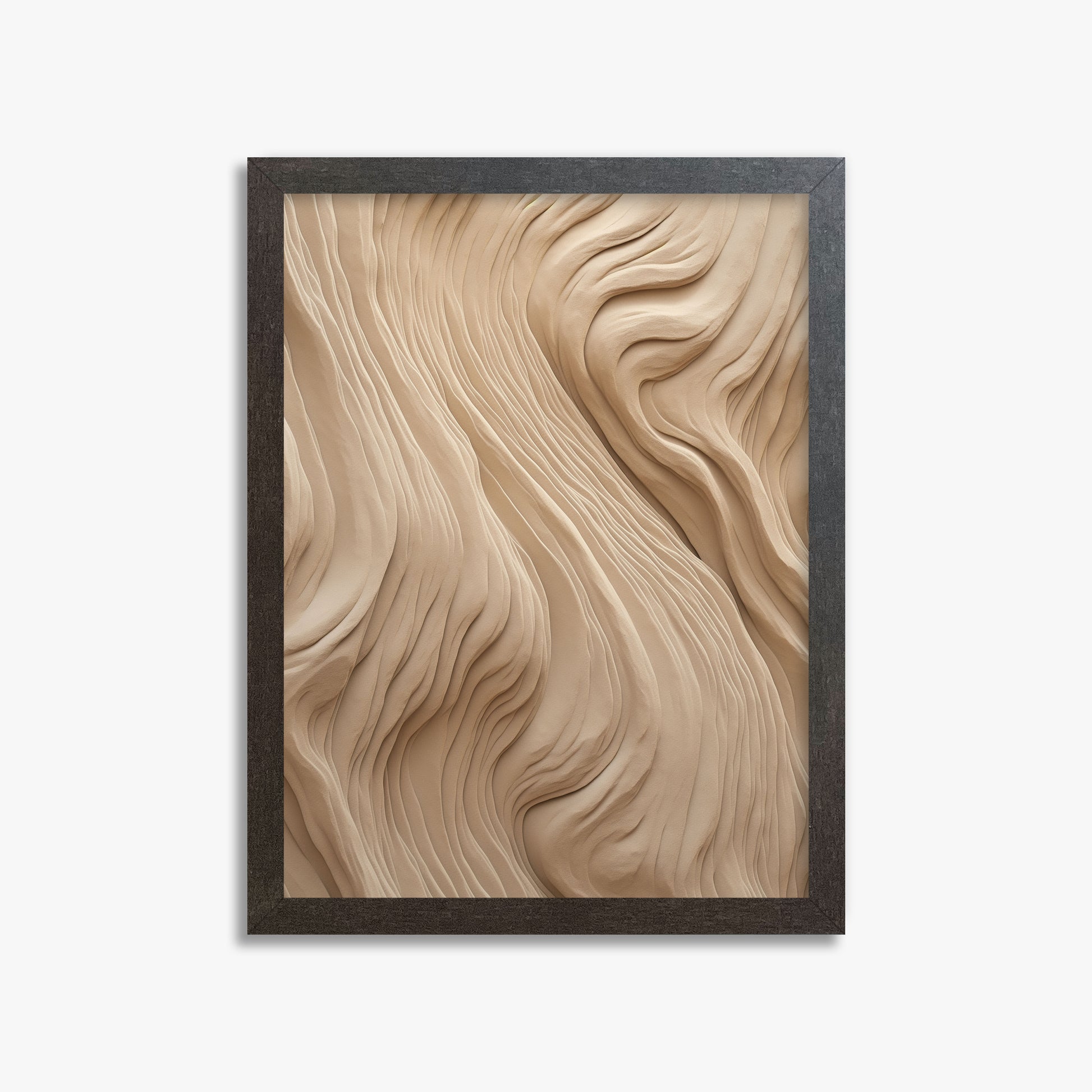 Sand Sculpt, 30x40cm Framed Poster With Espresso Frame