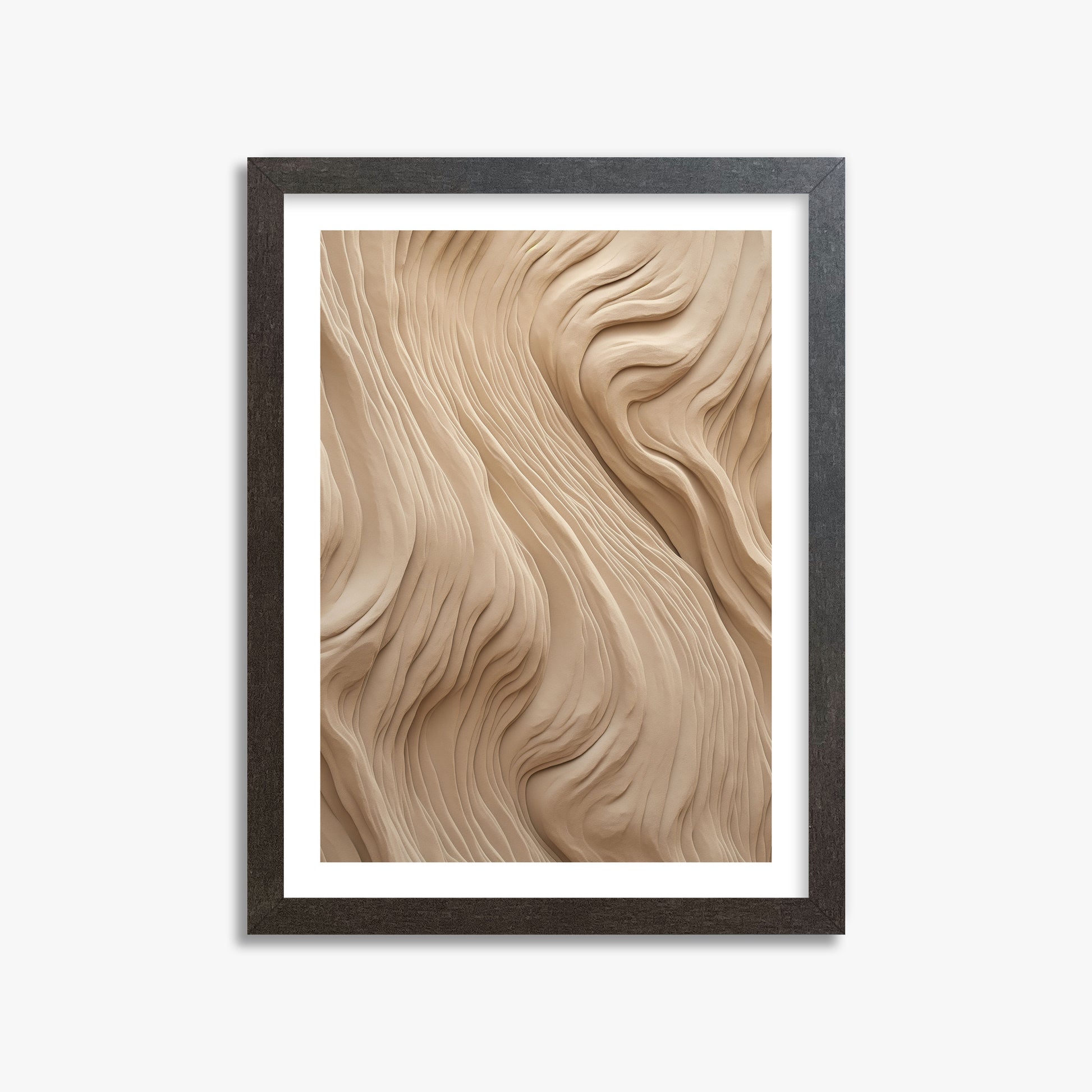 Sand Sculpt, 30x40cm Framed Poster With Espresso Frame
