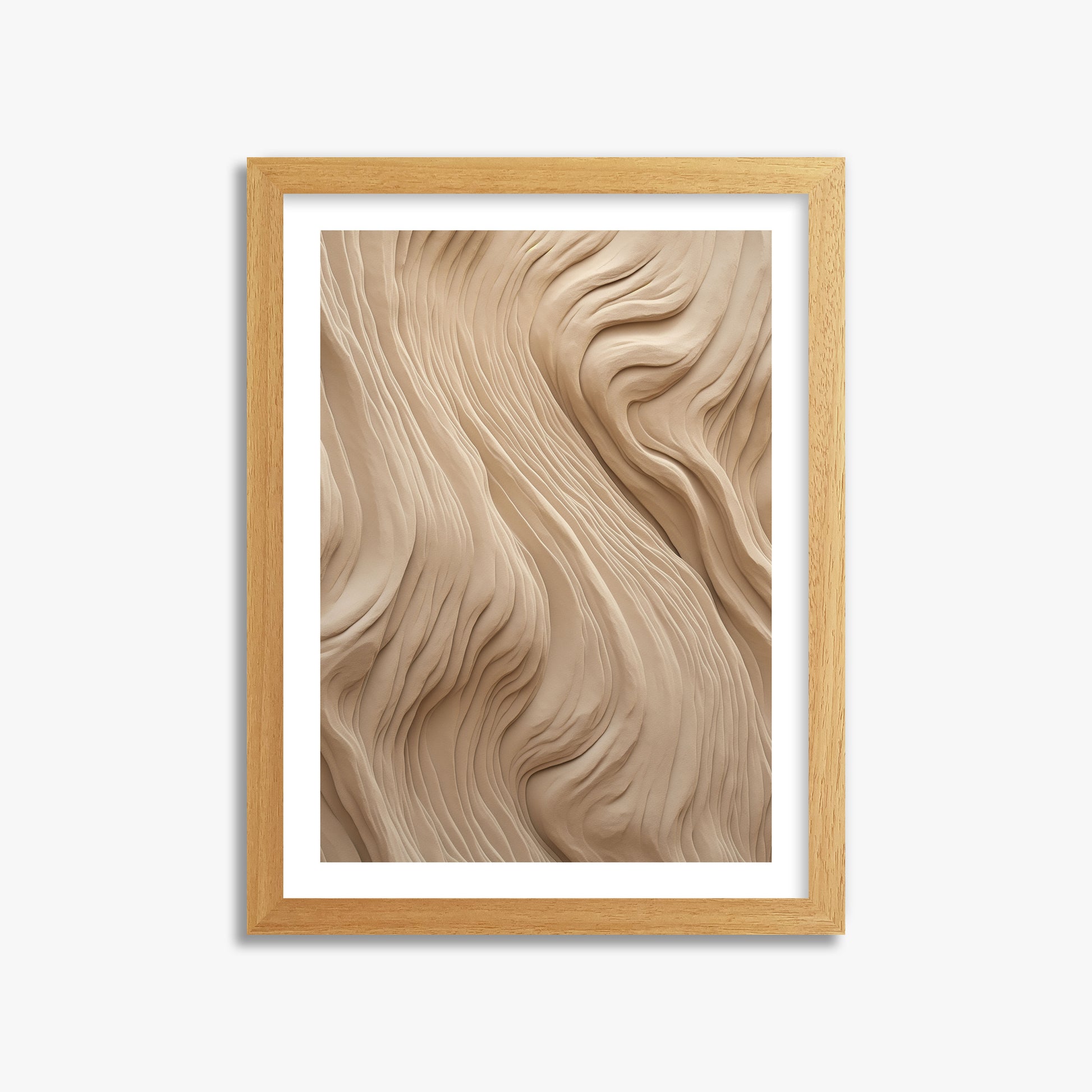 Sand Sculpt, 30x40cm Framed Poster With Oak Frame