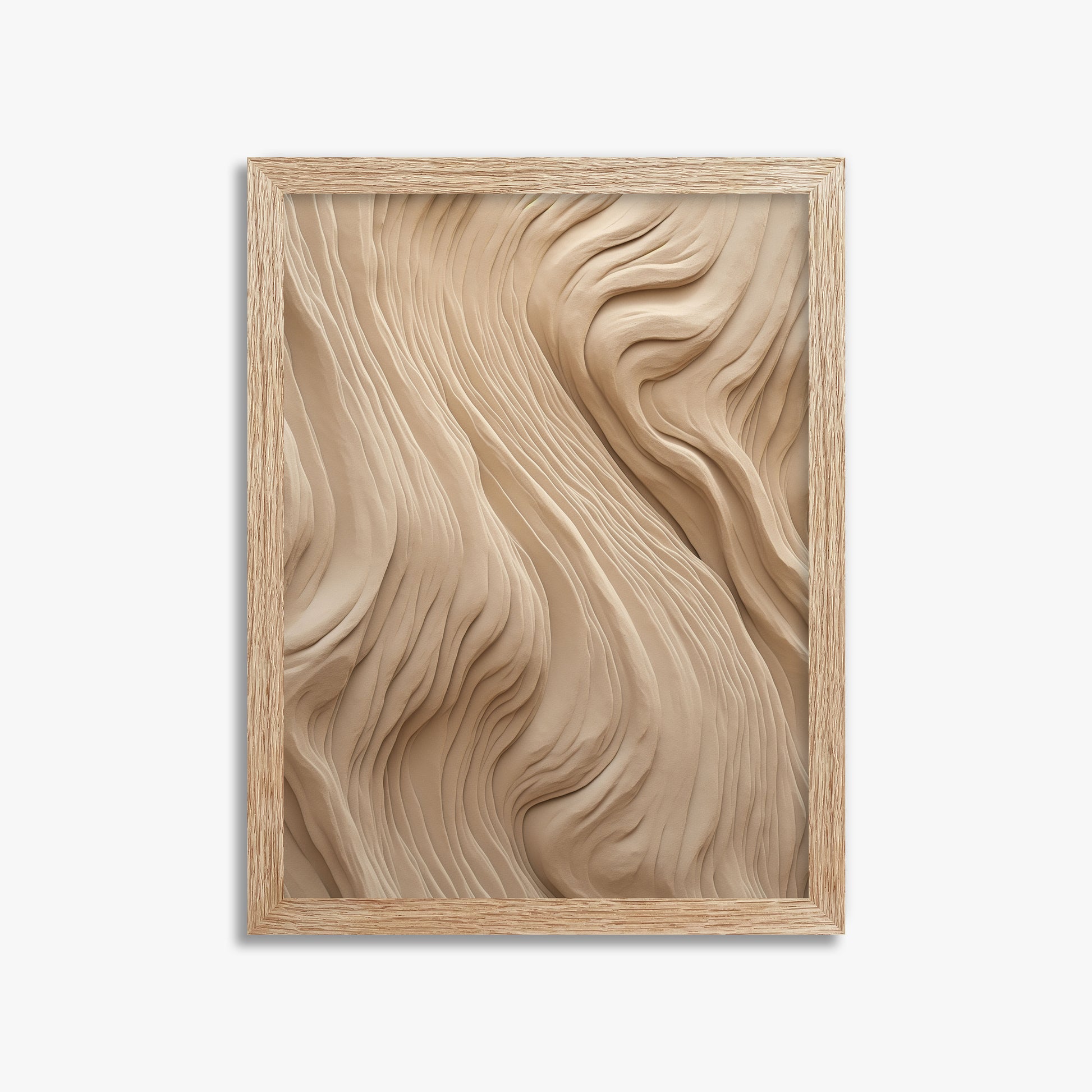 Sand Sculpt, 30x40cm Framed Poster With Raw Oak Frame