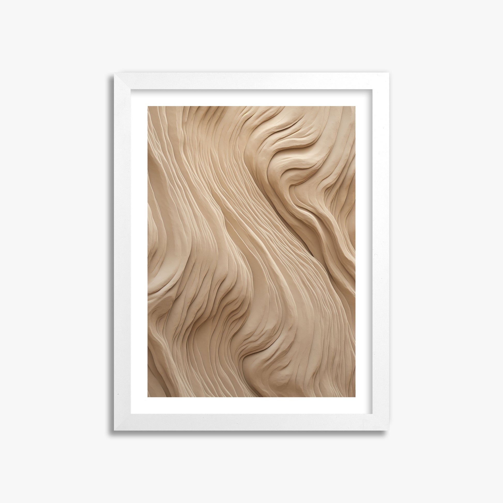 Sand Sculpt, 30x40cm Framed Poster With White Frame