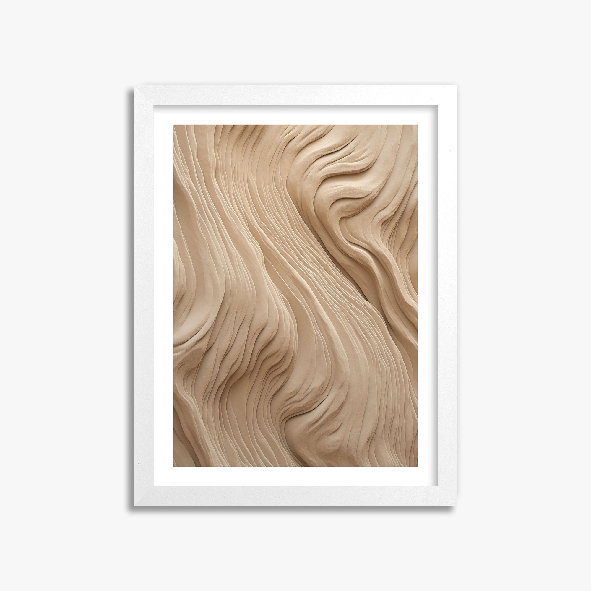 Sand Sculpt, 30x40cm Framed Poster With White Frame