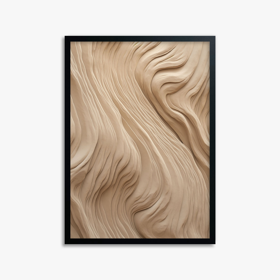 Sand Sculpt, 50x70cm Framed Poster With Black Frame
