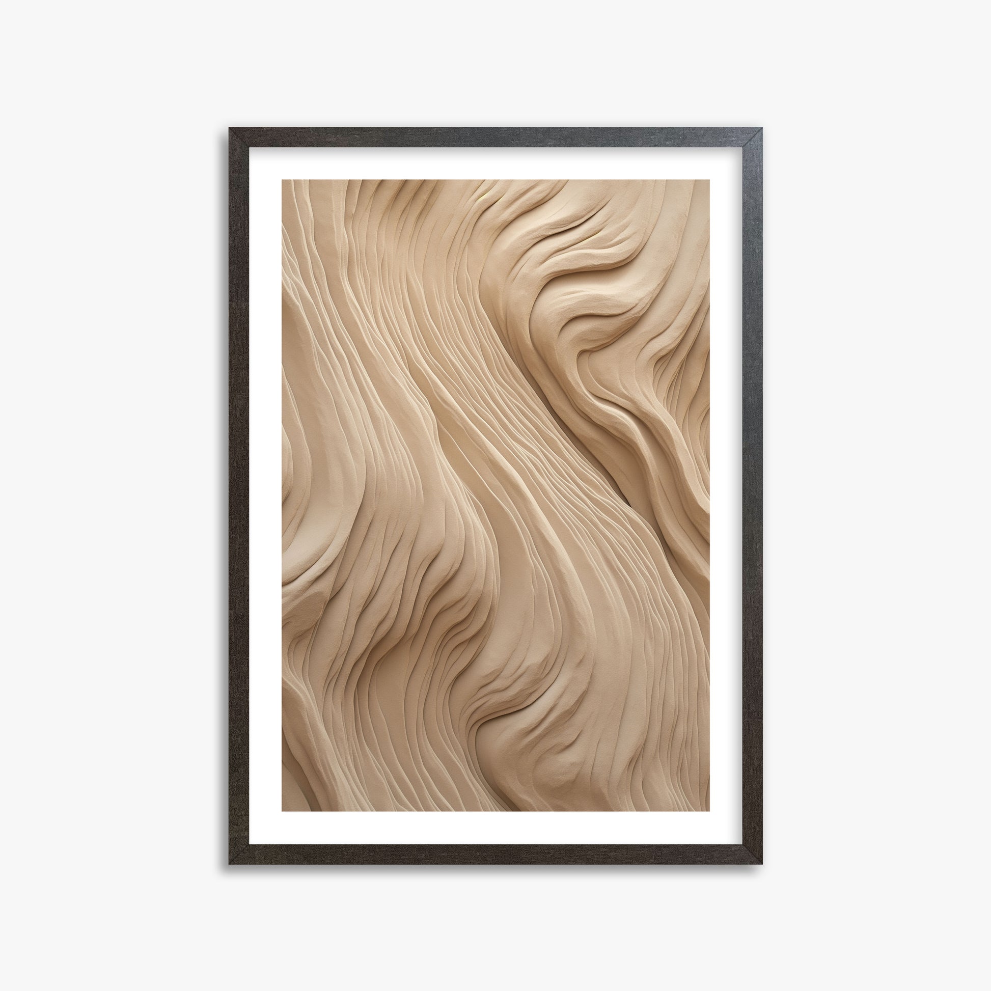 Sand Sculpt, 50x70cm Framed Poster With Espresso Frame