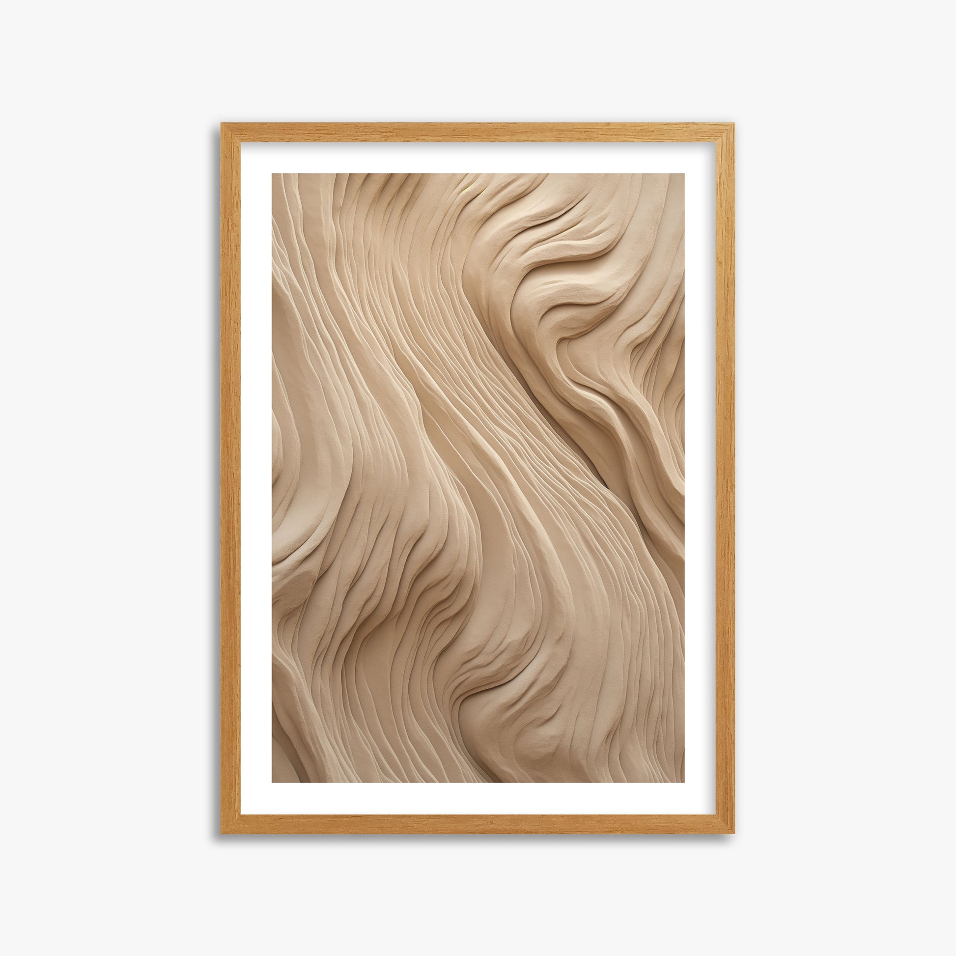 Sand Sculpt, 50x70cm Framed Poster With Oak Frame