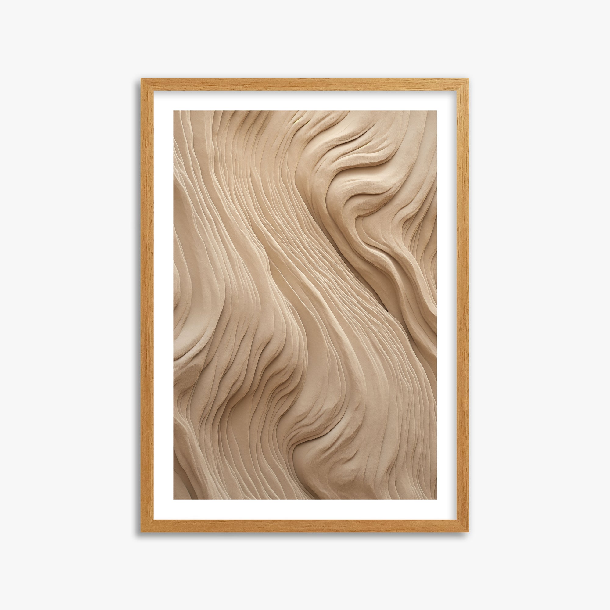 Sand Sculpt, 50x70cm Framed Poster With Oak Frame