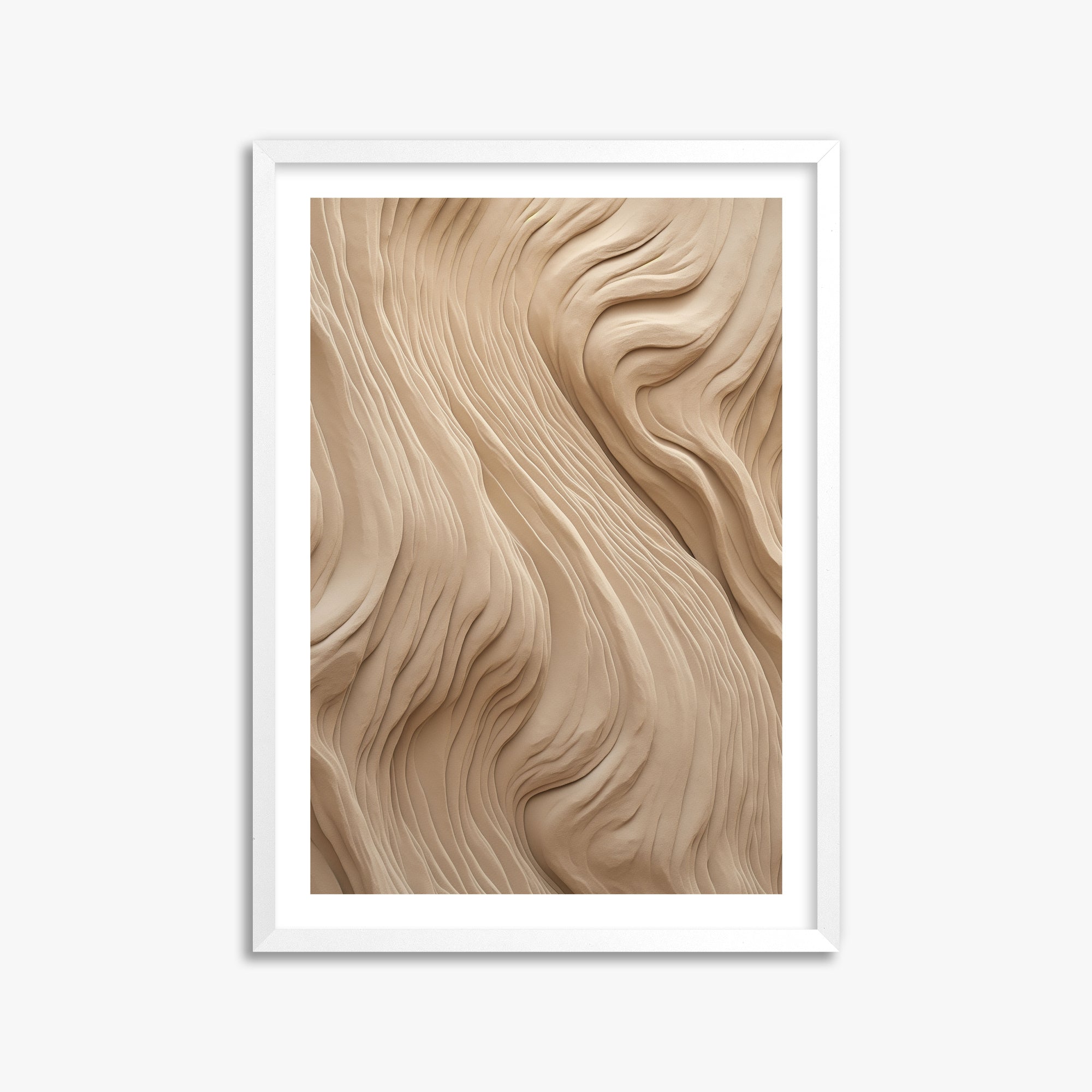 Sand Sculpt, 50x70cm Framed Poster With White Frame