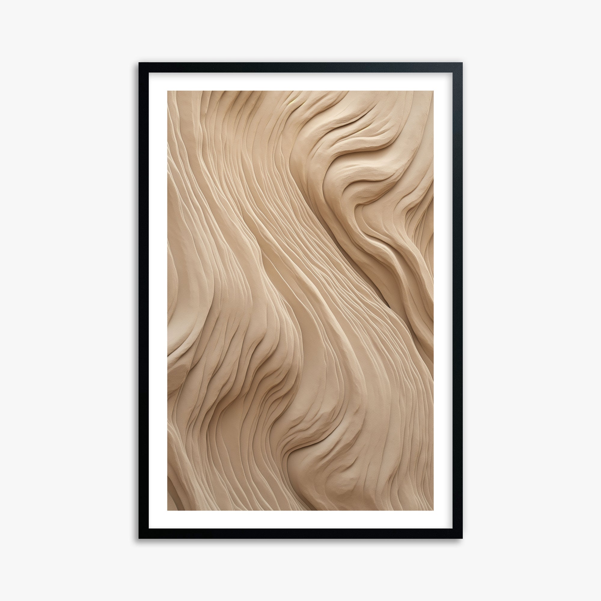 Sand Sculpt, 61x91cm Framed Poster With Black Frame