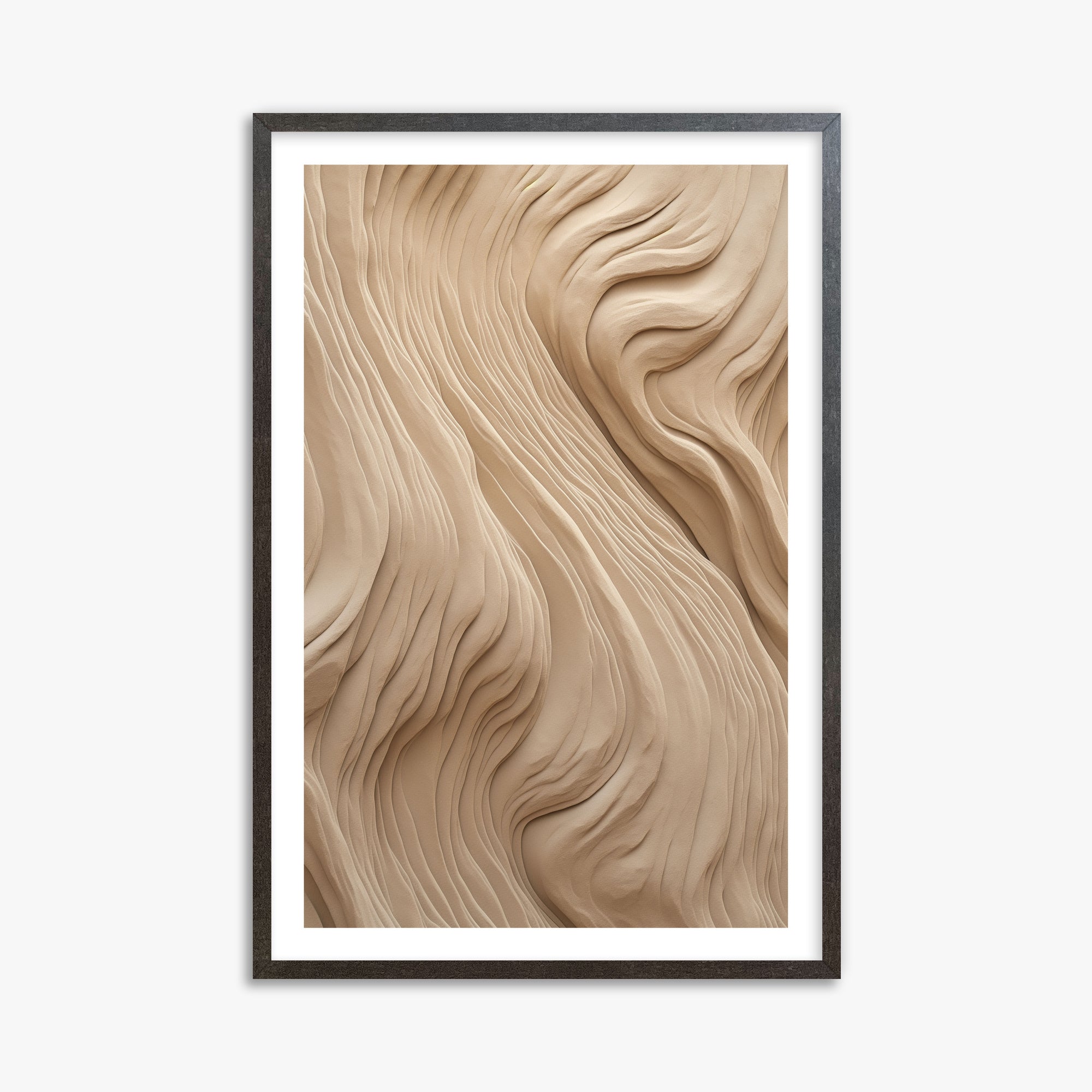 Sand Sculpt, 61x91cm Framed Poster With Espresso Frame