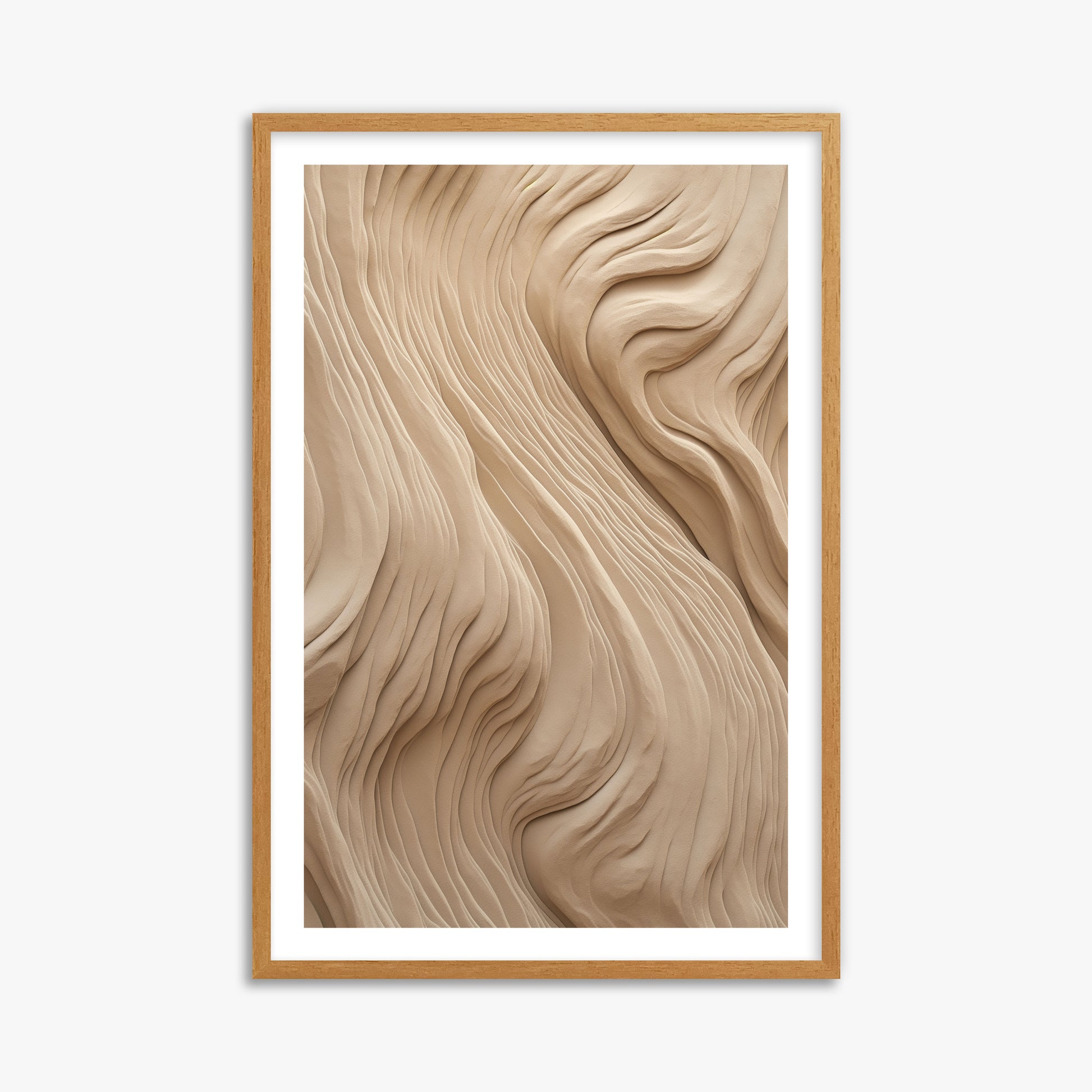 Sand Sculpt, 61x91cm Framed Poster With Oak Frame