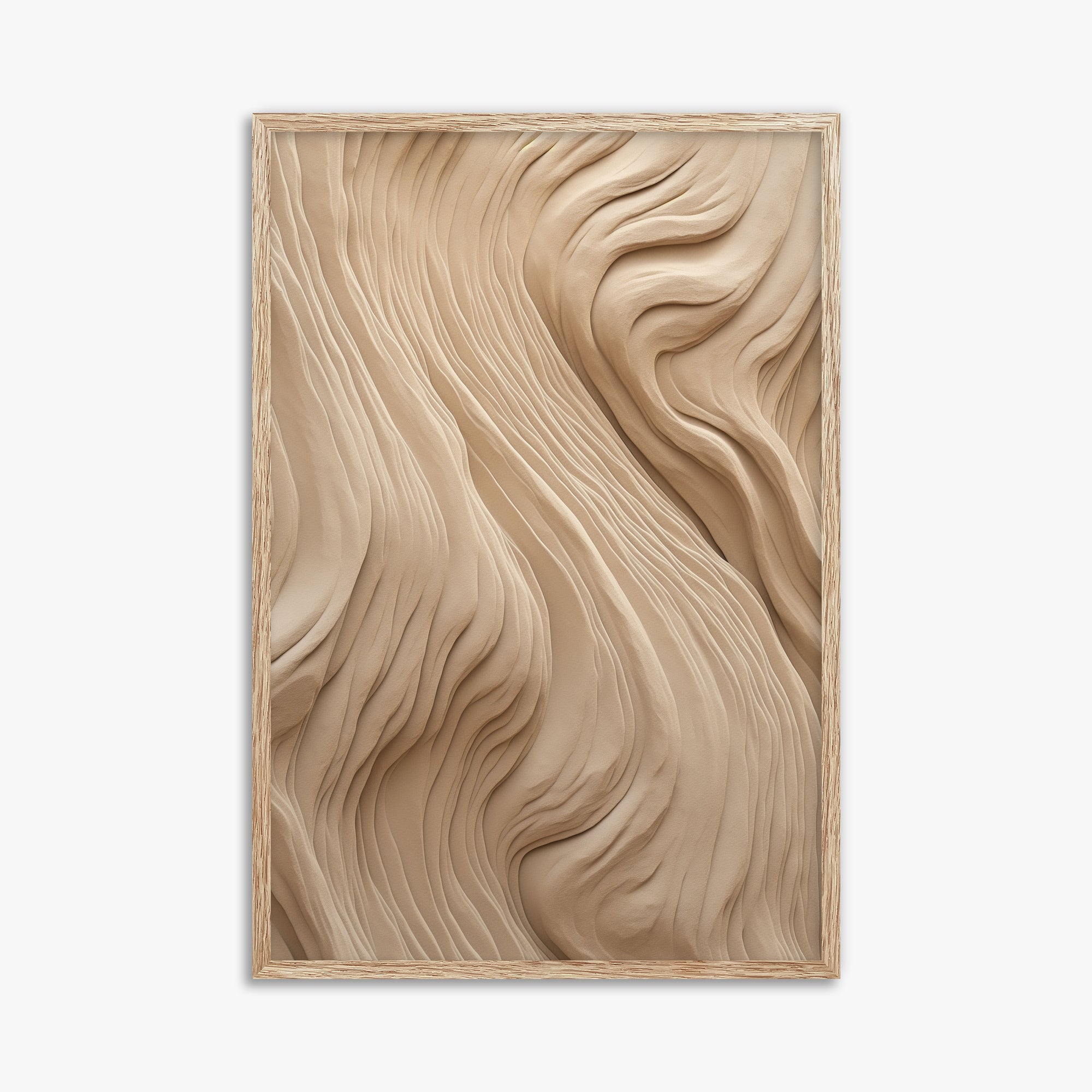 Sand Sculpt, 61x91cm Framed Poster With Raw Oak Frame