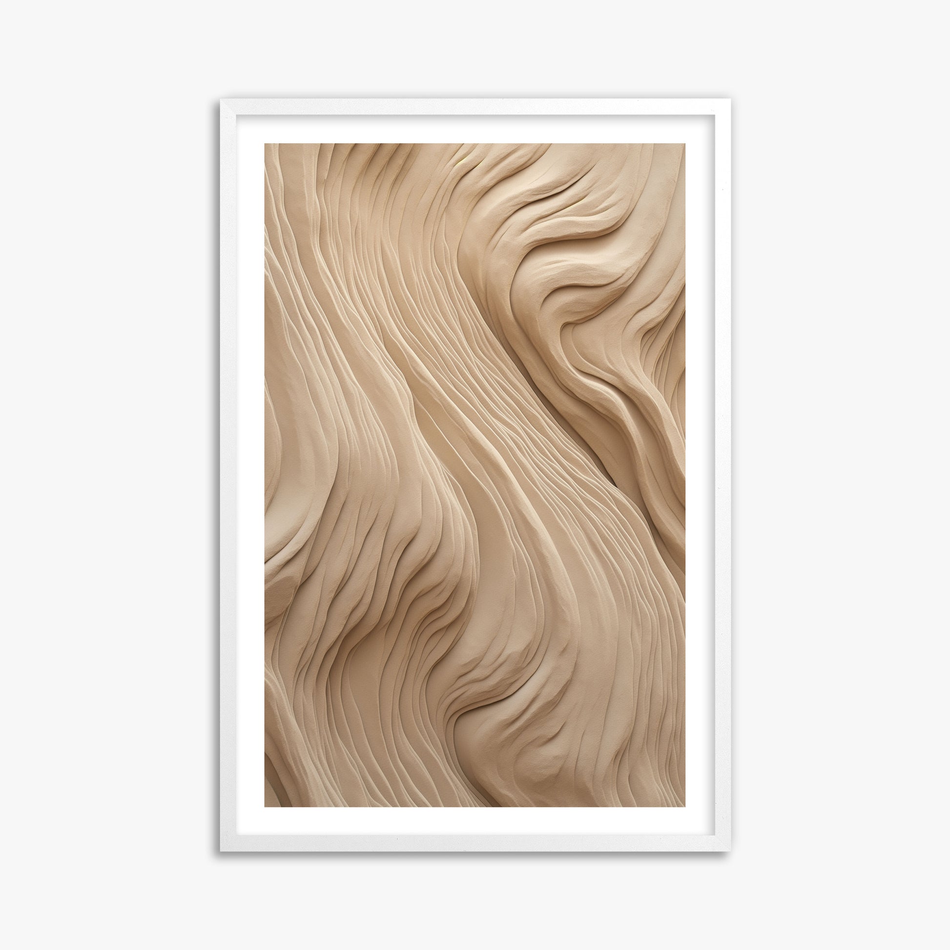 Sand Sculpt, 61x91cm Framed Poster With White Frame