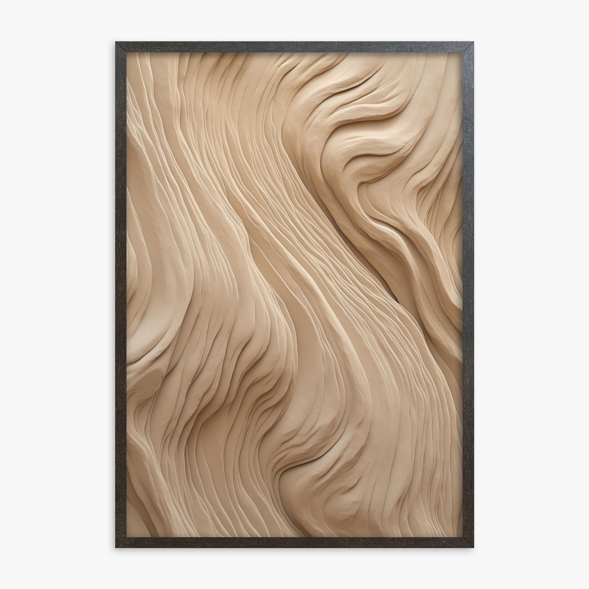 Sand Sculpt, 70x100cm Framed Poster With Espresso Frame