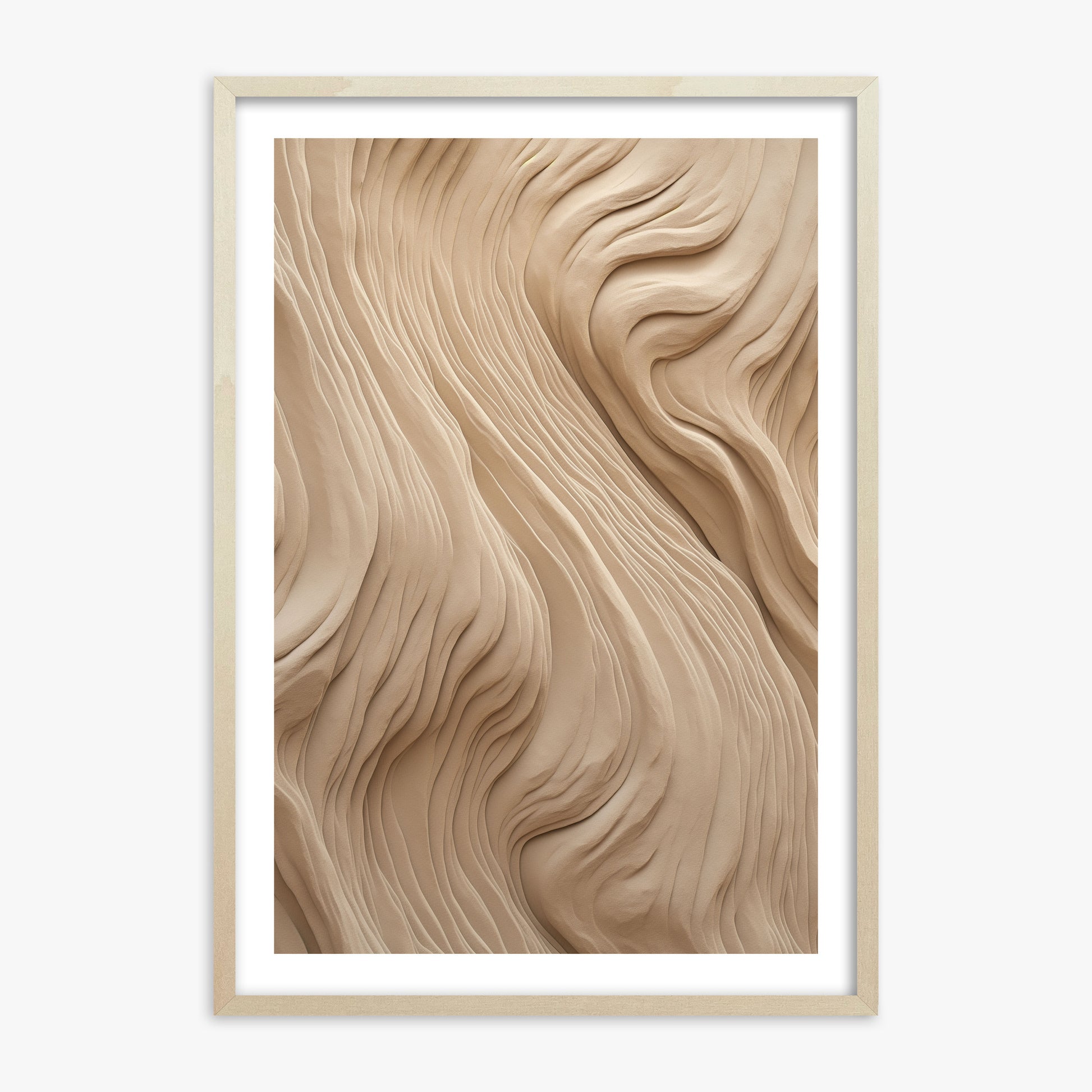Sand Sculpt, 70x100cm Framed Poster With Lime Wood Frame