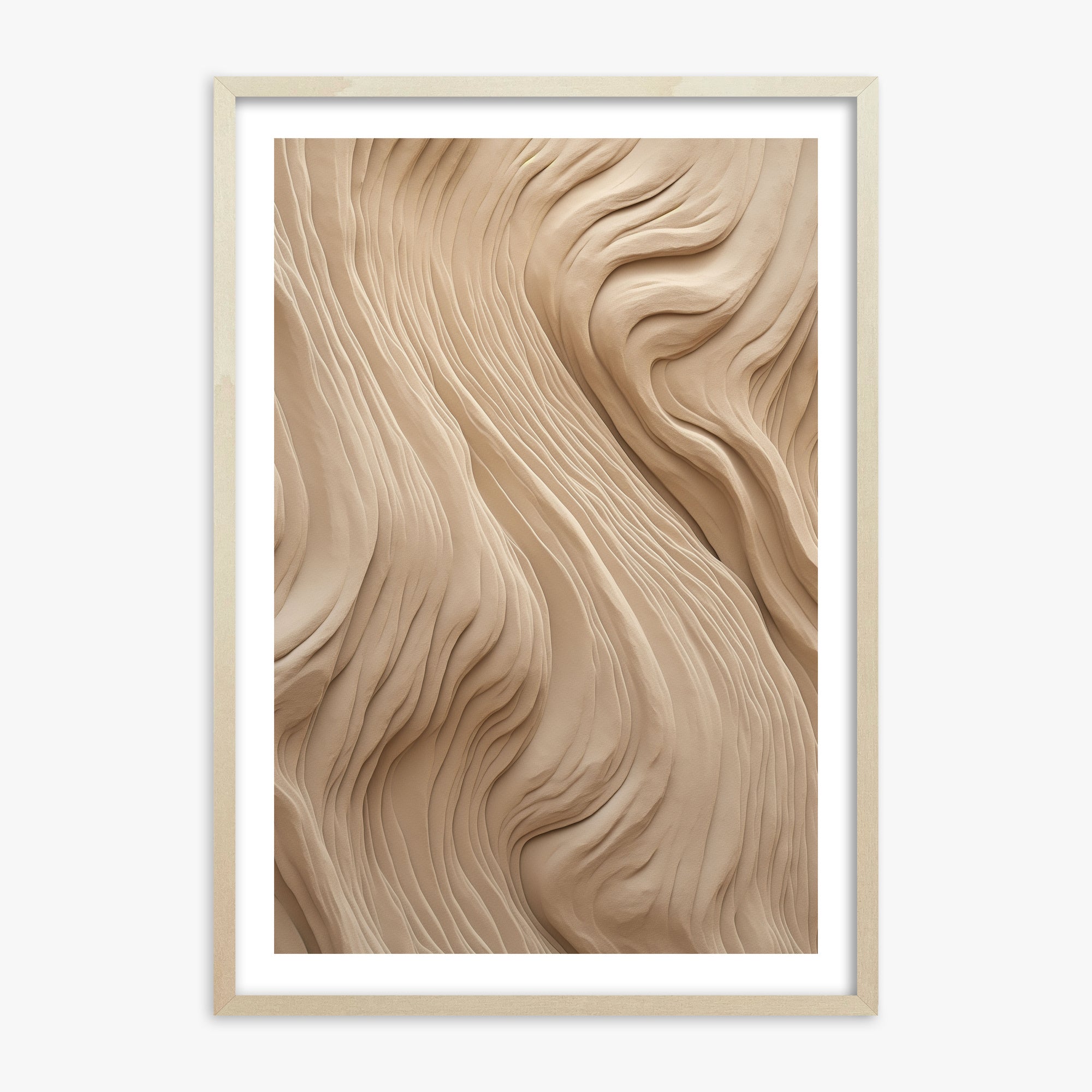 Sand Sculpt, 70x100cm Framed Poster With Lime Wood Frame