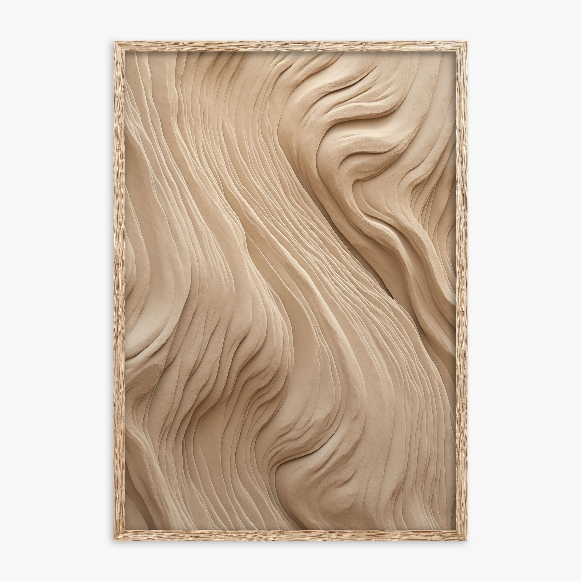 Sand Sculpt, 70x100cm Framed Poster With Raw Oak Frame