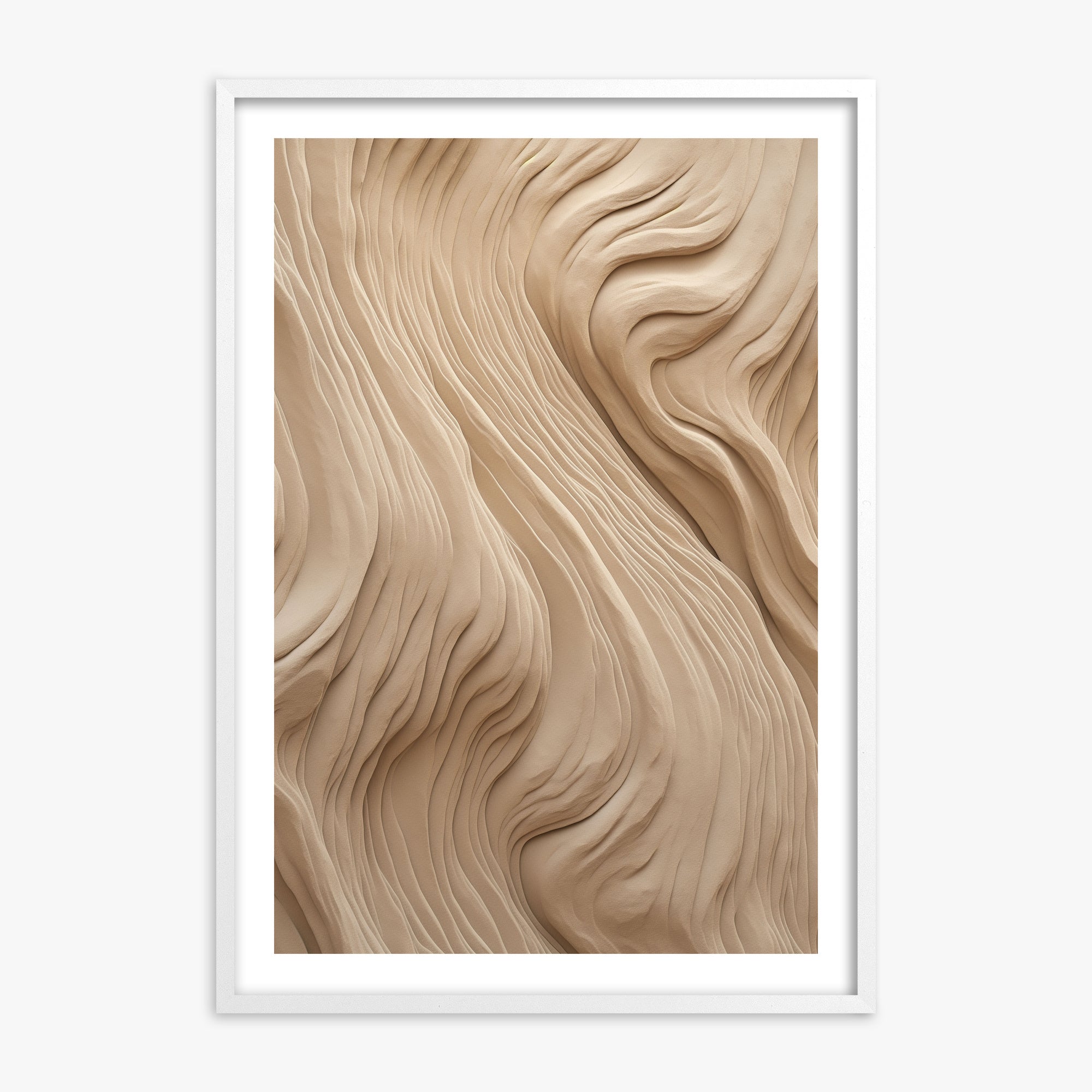 Sand Sculpt, 70x100cm Framed Poster With White Frame