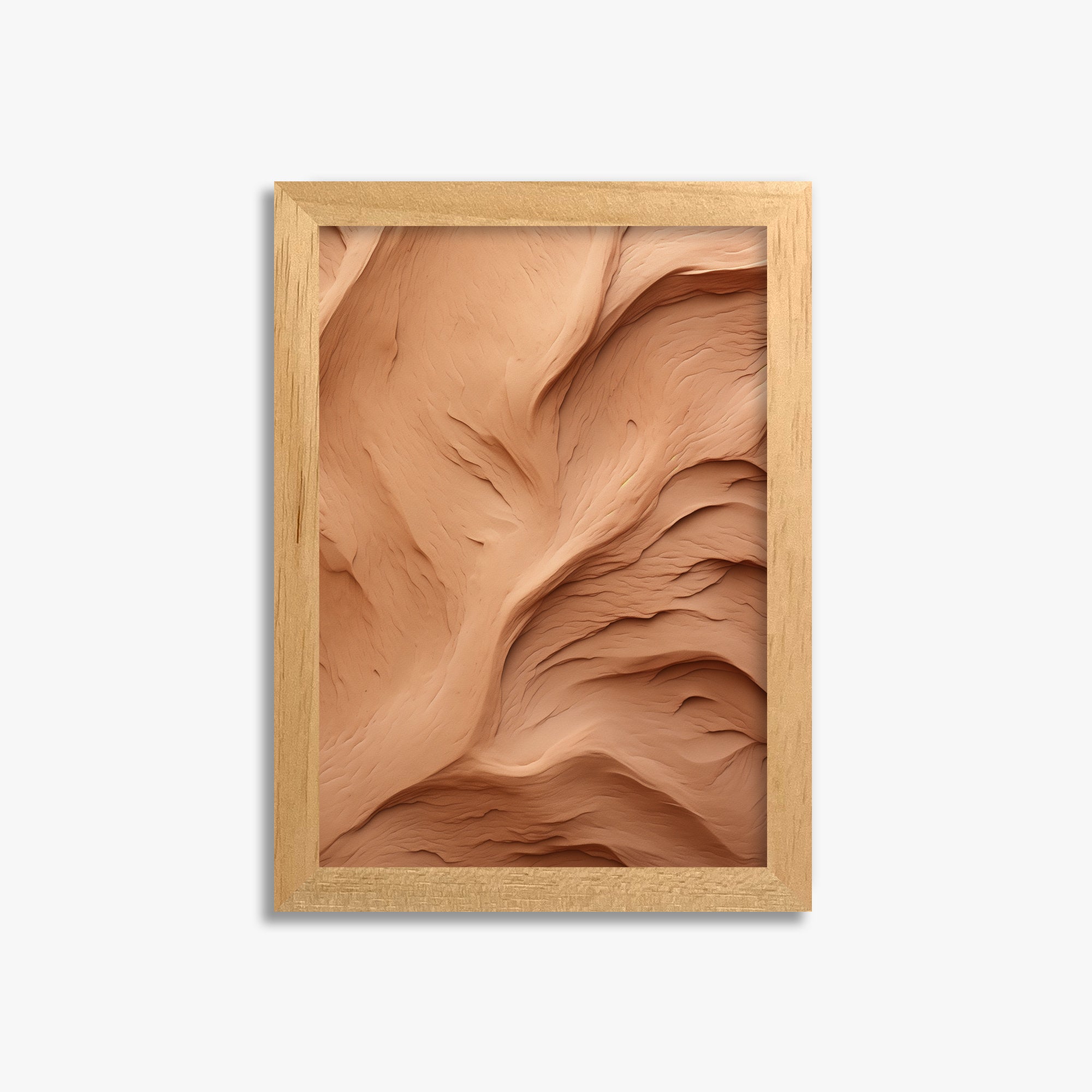 Clay Currents, 21x30cm Framed Poster With Oak Frame