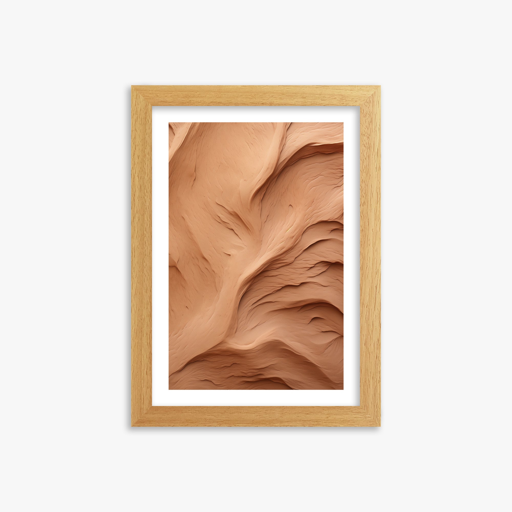 Clay Currents, 21x30cm Framed Poster With Oak Frame