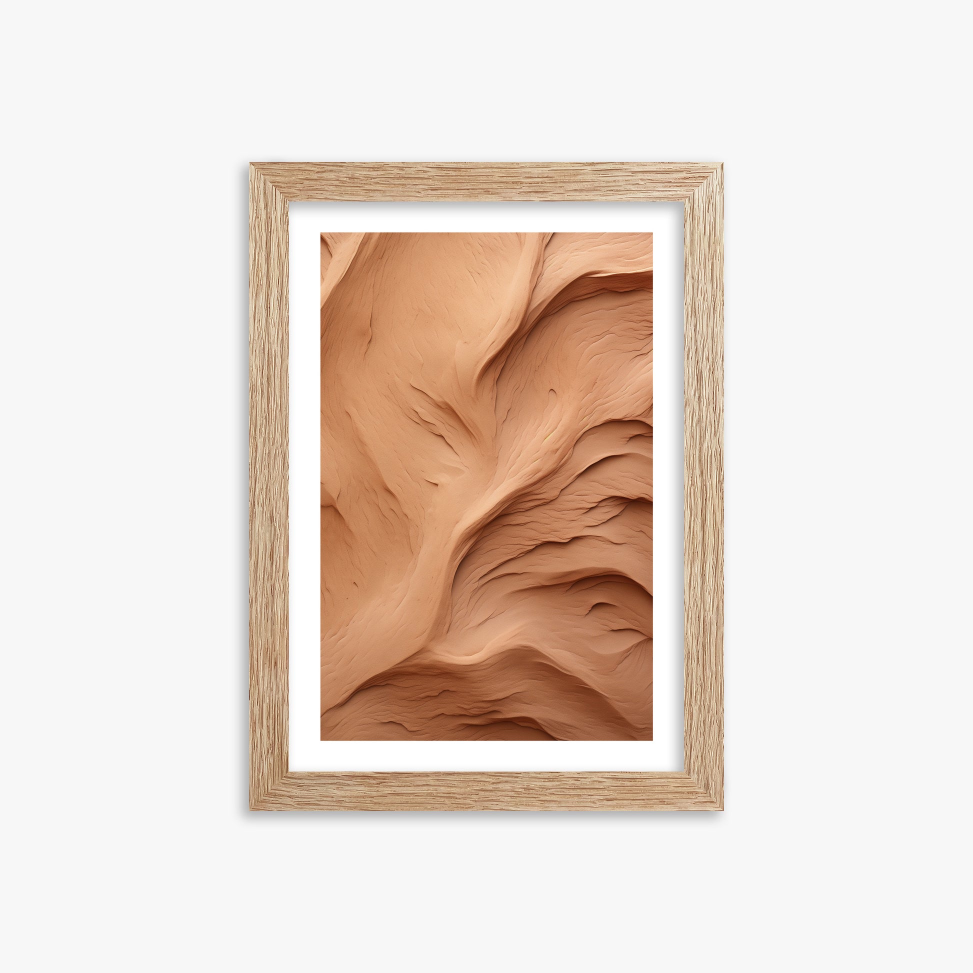 Clay Currents, 21x30cm Framed Poster With Raw Oak Frame
