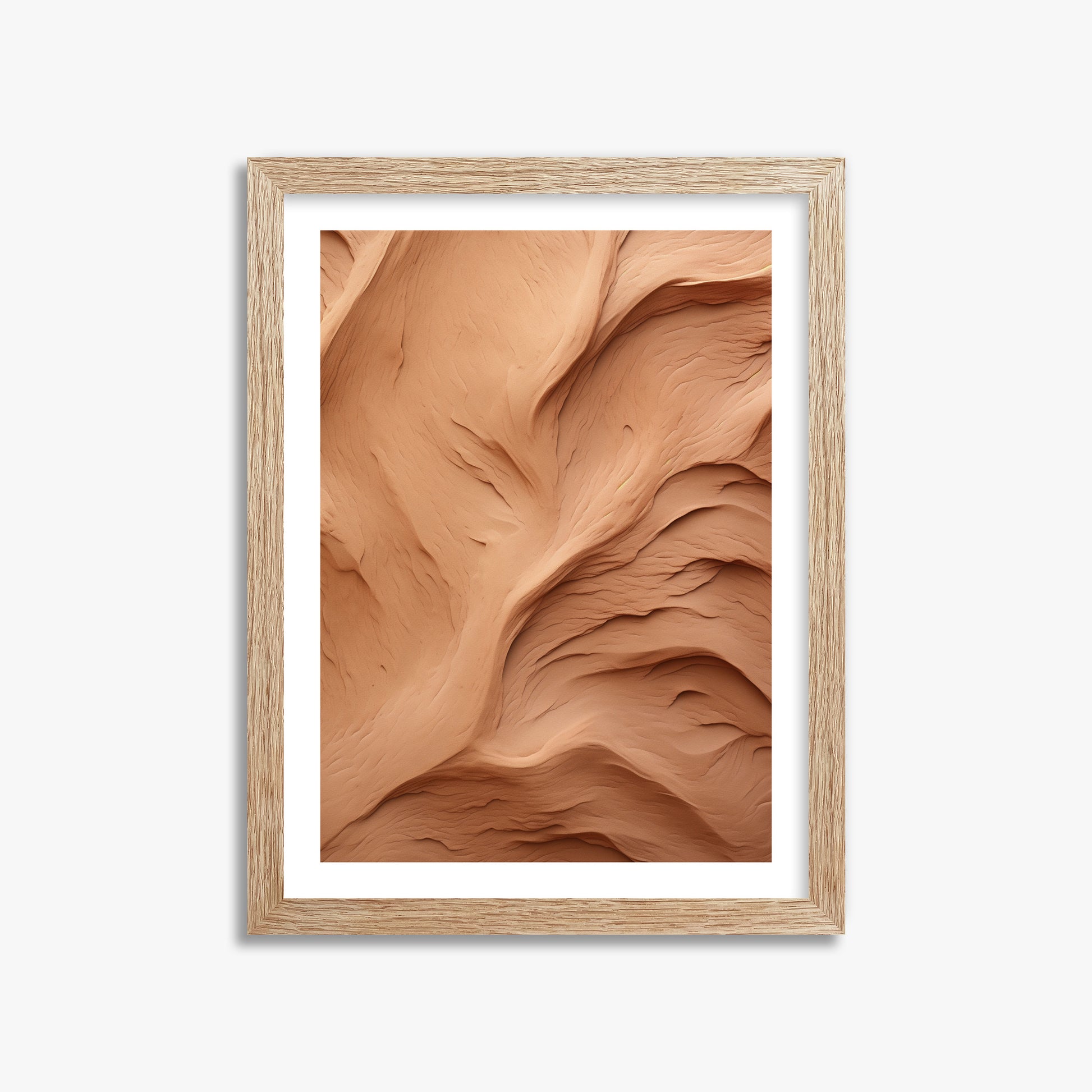 Clay Currents, 30x40cm Framed Poster With Raw Oak Frame