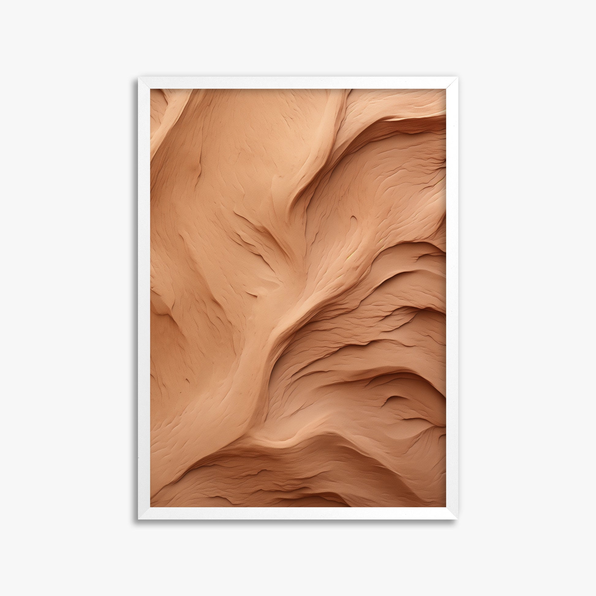Clay Currents, 50x70cm Framed Poster With White Frame