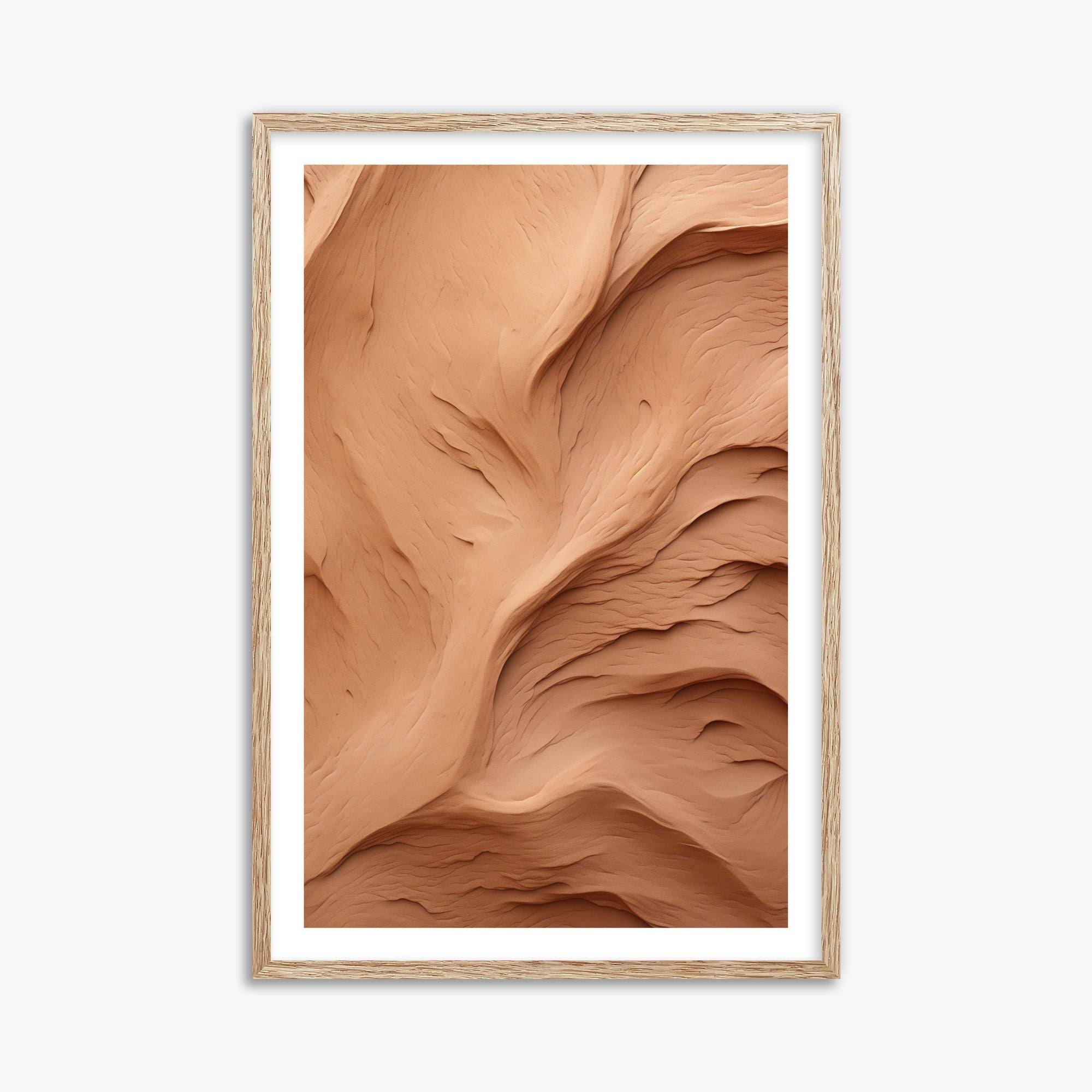 Clay Currents, 61x91cm Framed Poster With Raw Oak Frame