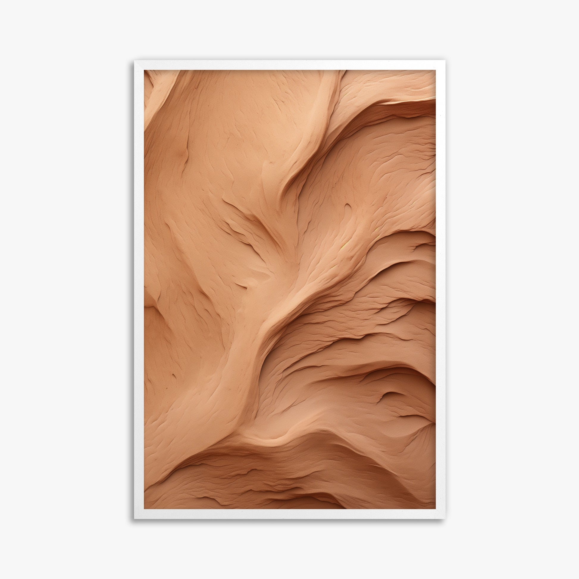 Clay Currents, 61x91cm Framed Poster With White Frame