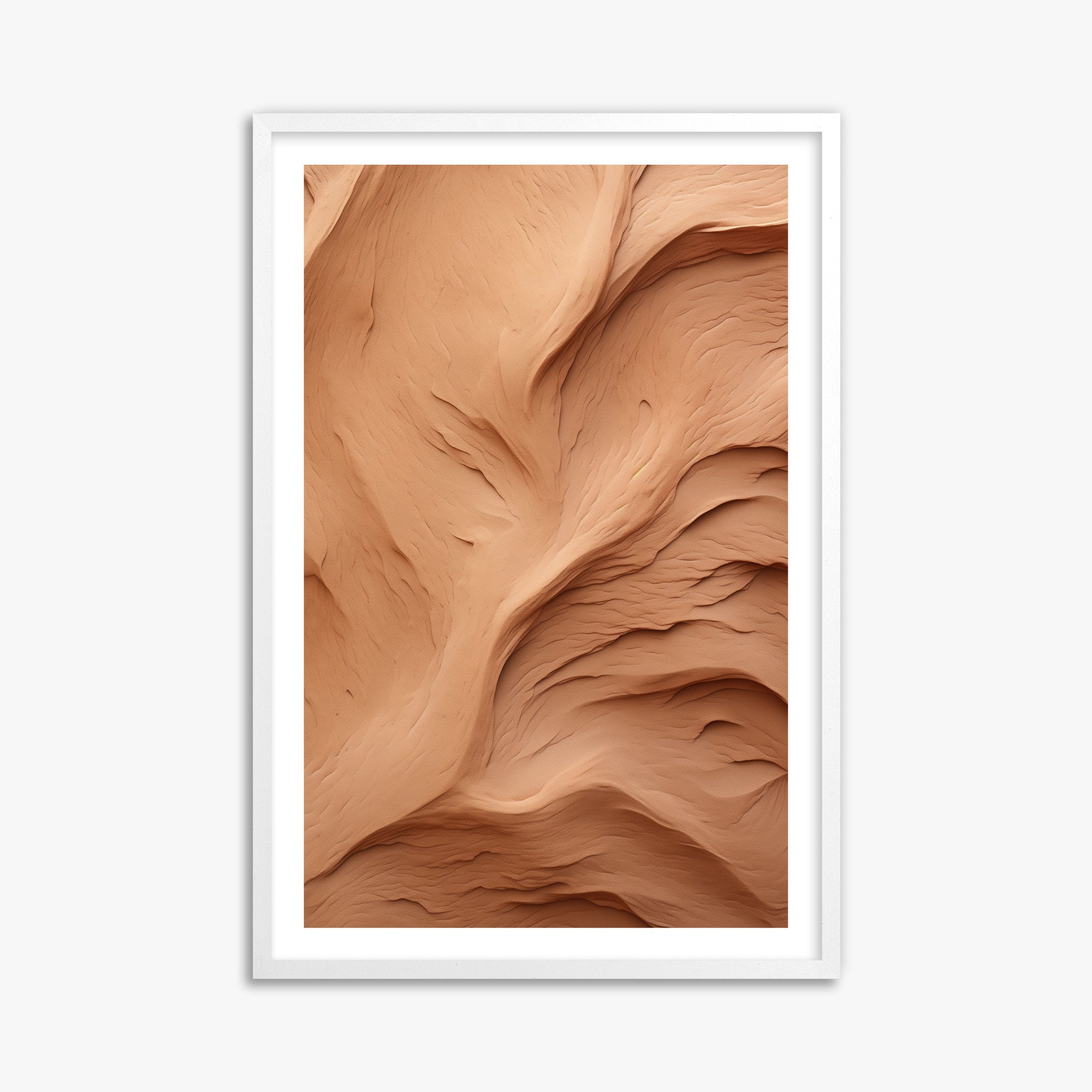 Clay Currents, 61x91cm Framed Poster With White Frame