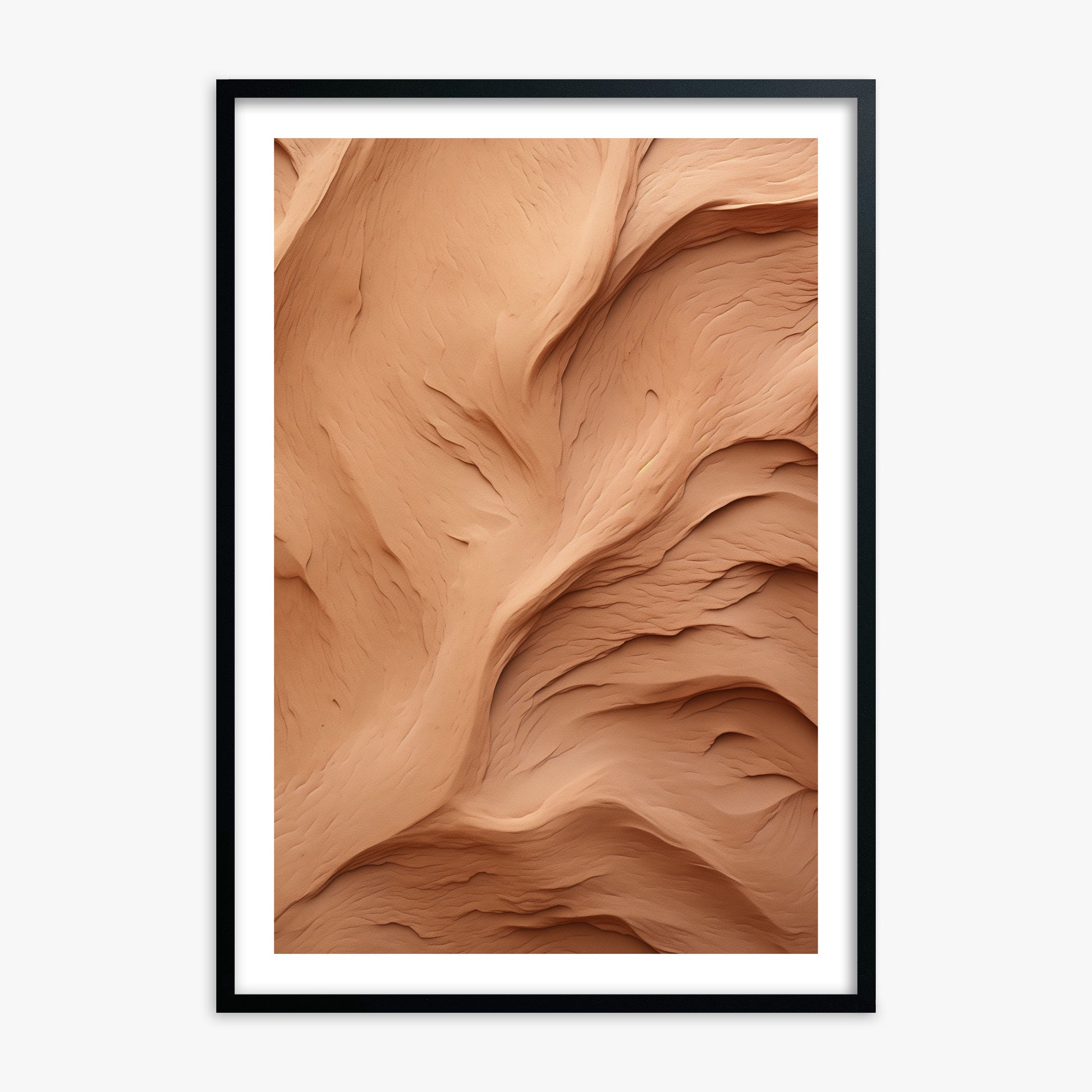 Clay Currents, 70x100cm Framed Poster With Black Frame