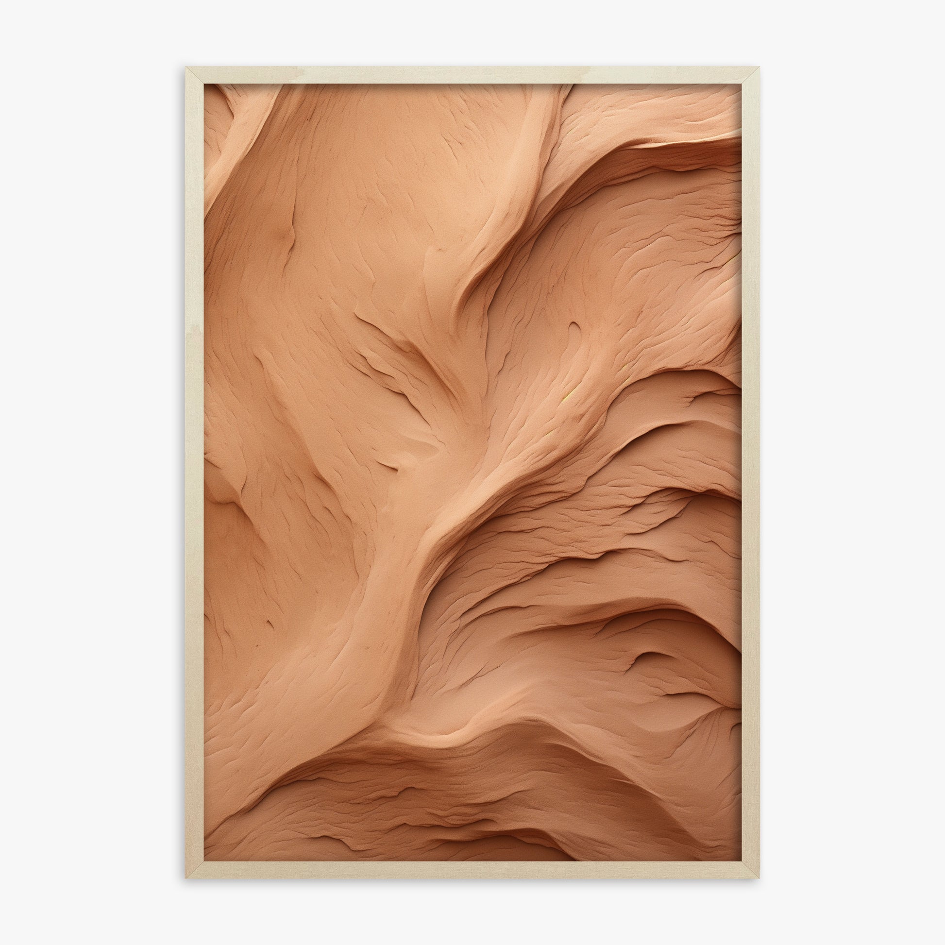 Clay Currents, 70x100cm Framed Poster With Lime Wood Frame