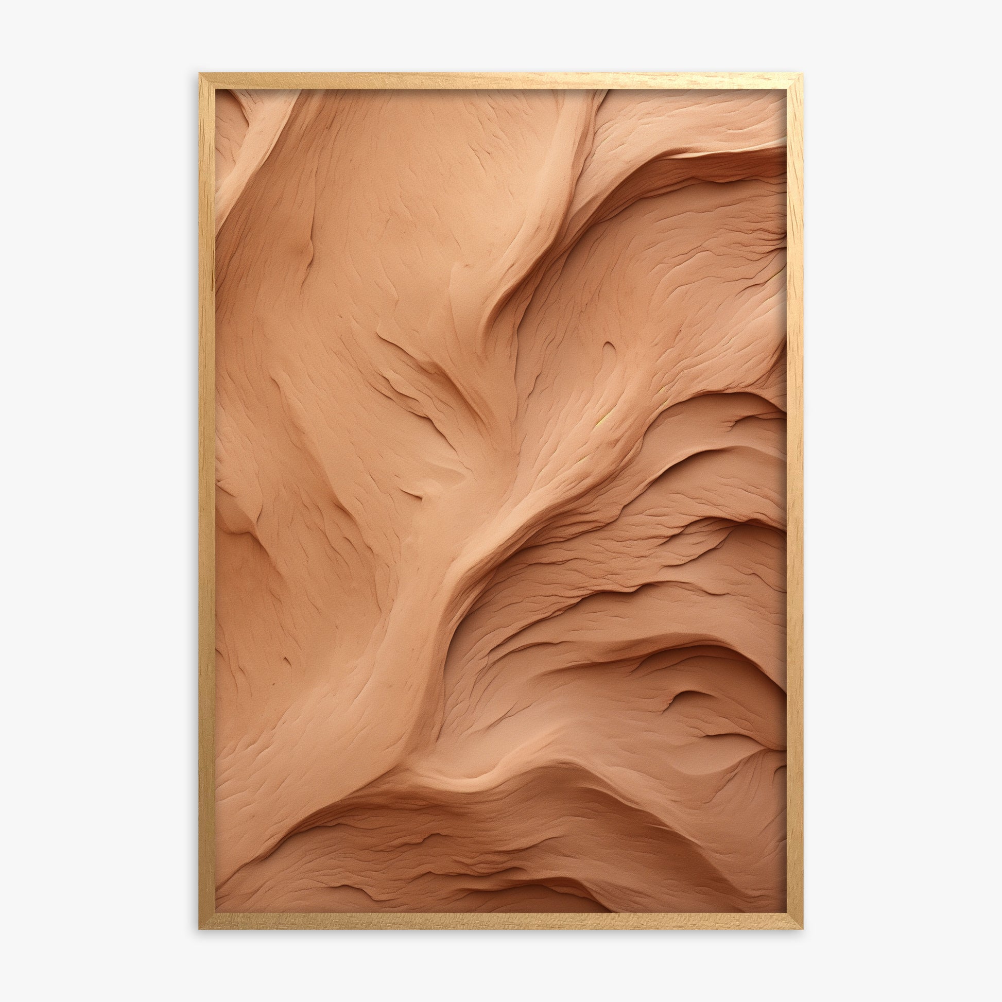 Clay Currents, Oak Framed Poster With Oak Frame