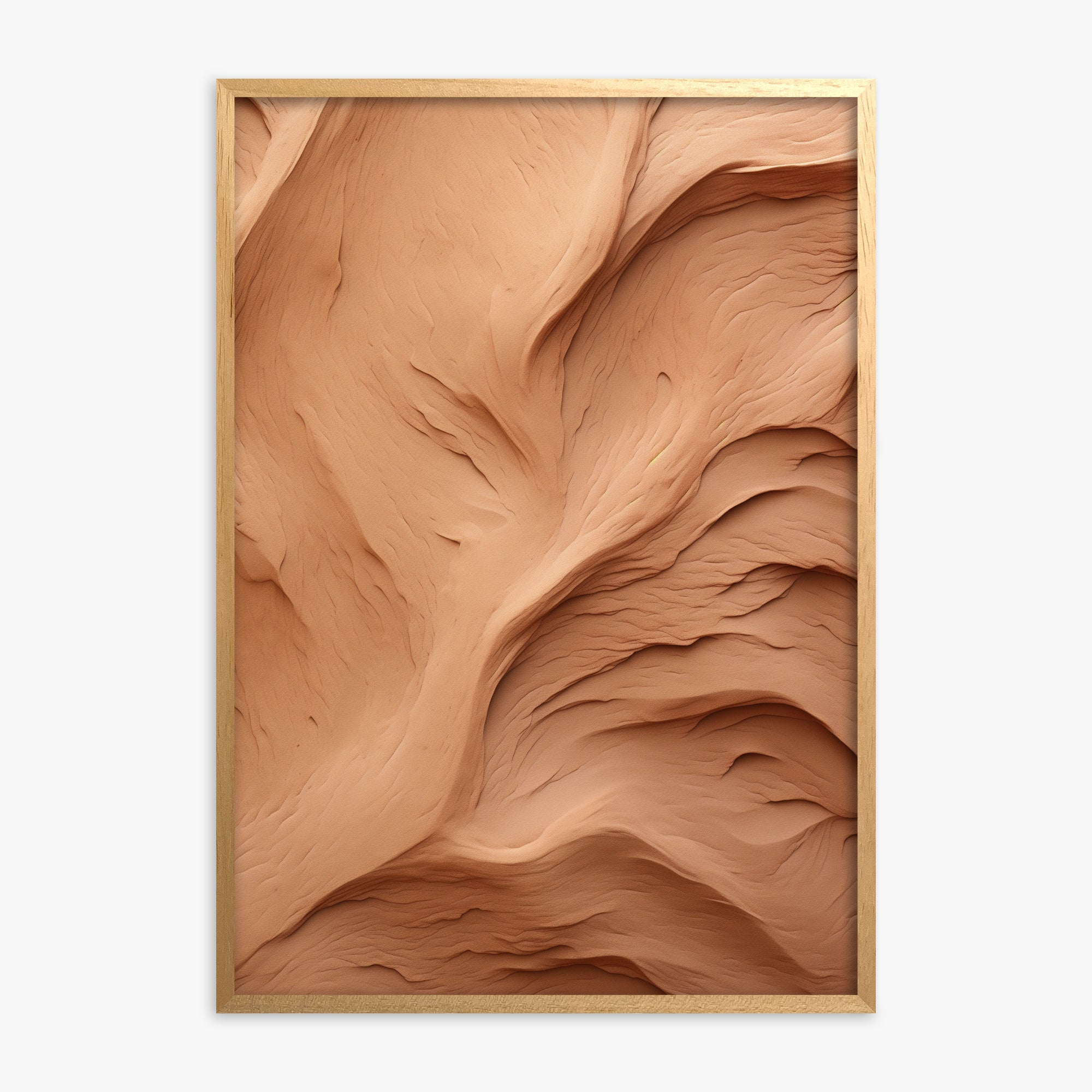 Clay Currents, Oak Framed Poster With Oak Frame