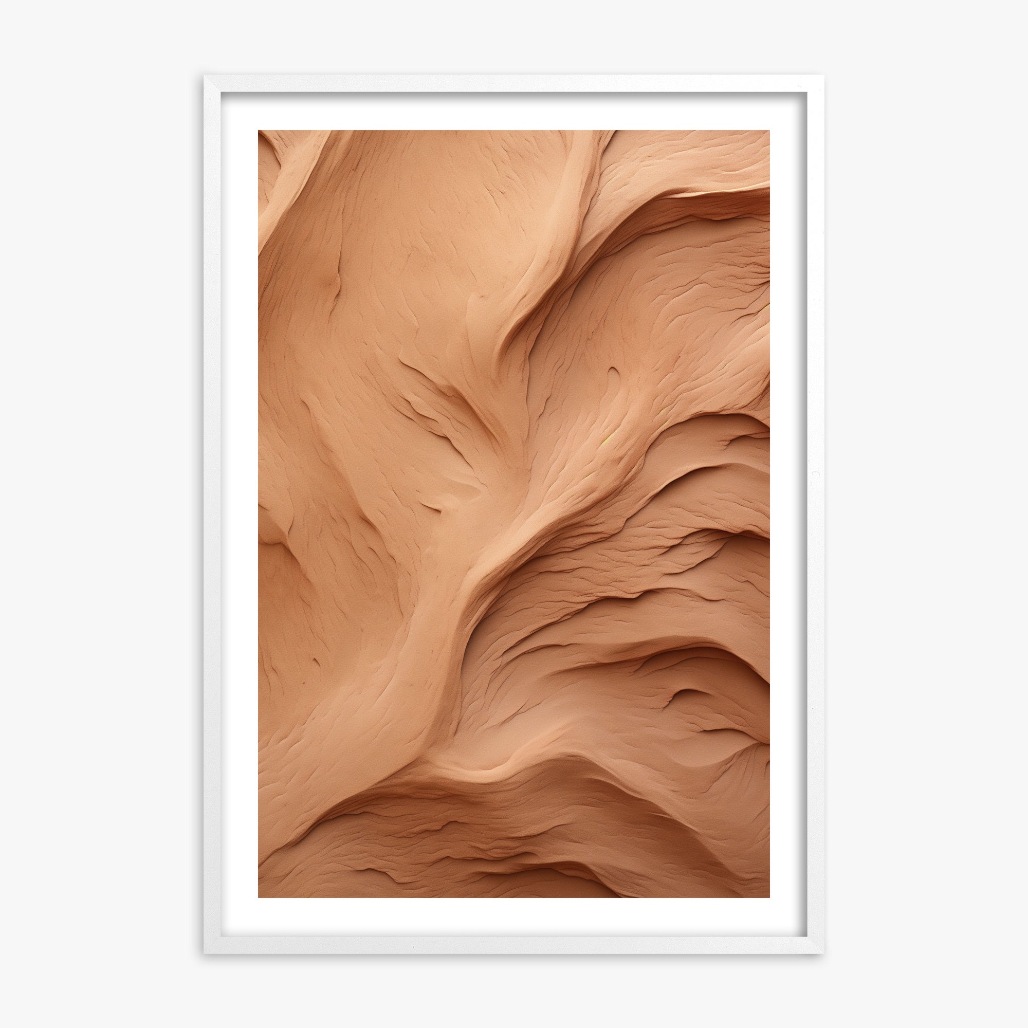 Clay Currents, 70x100cm Framed Poster With White Frame