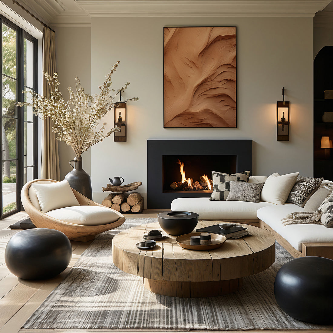 Clay Currents, 50x70cm Framed Poster With Black Frame