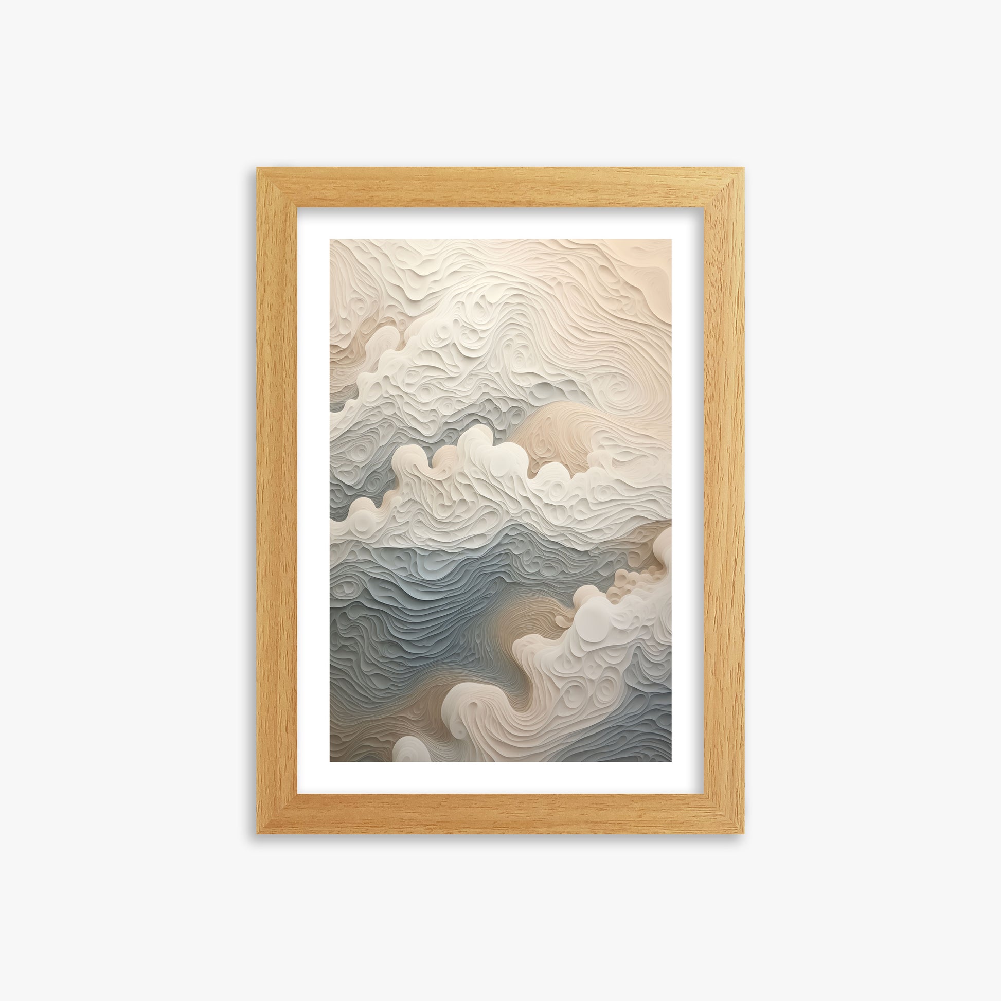 Cloud Canyon, 21x30cm Framed Poster With Oak Frame