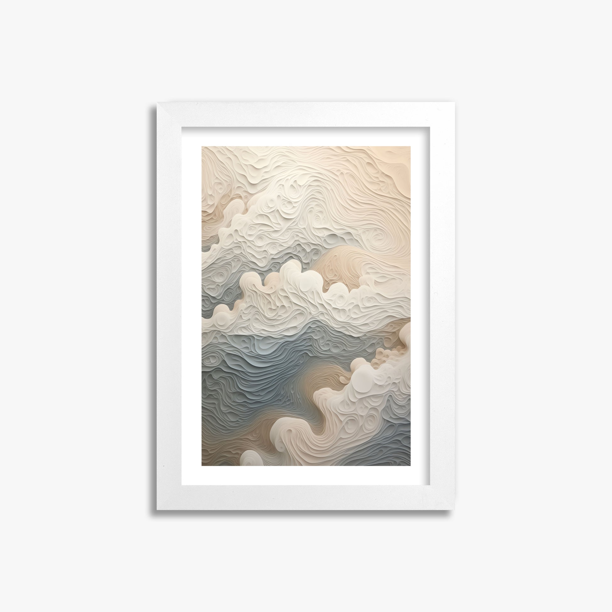 Cloud Canyon, 21x30cm Framed Poster With White Frame