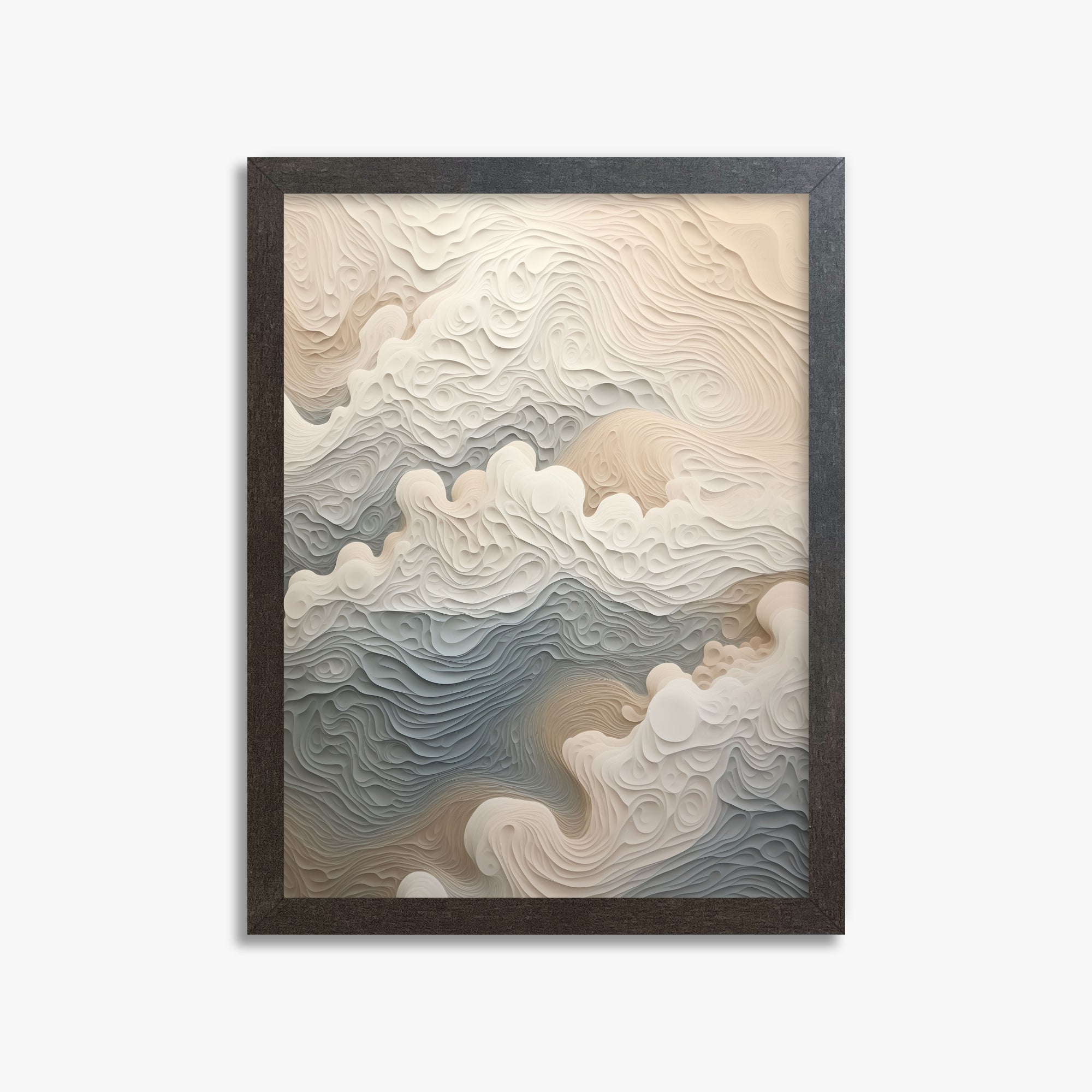 Cloud Canyon, 30x40cm Framed Poster With Espresso Frame