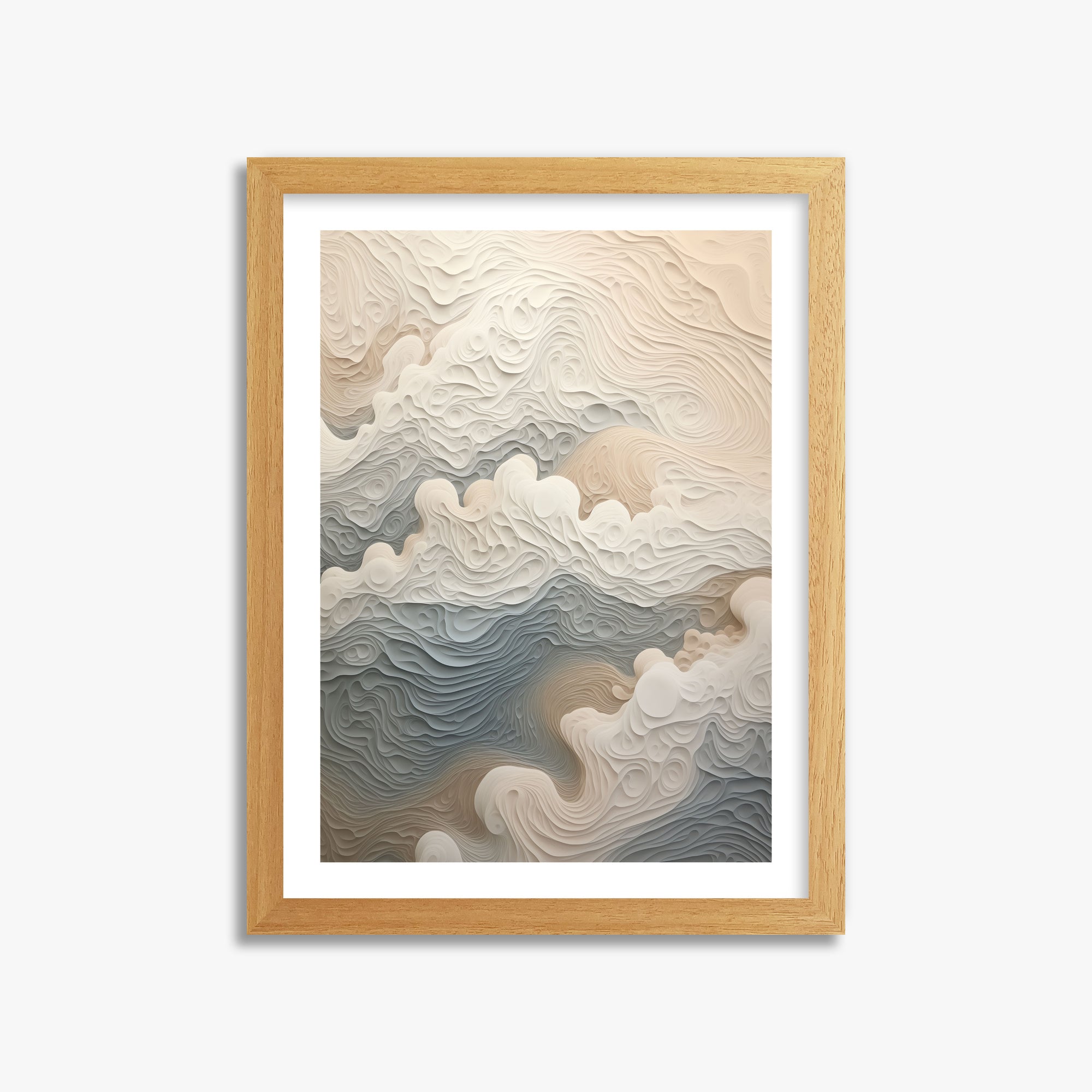 Cloud Canyon, 30x40cm Framed Poster With Oak Frame