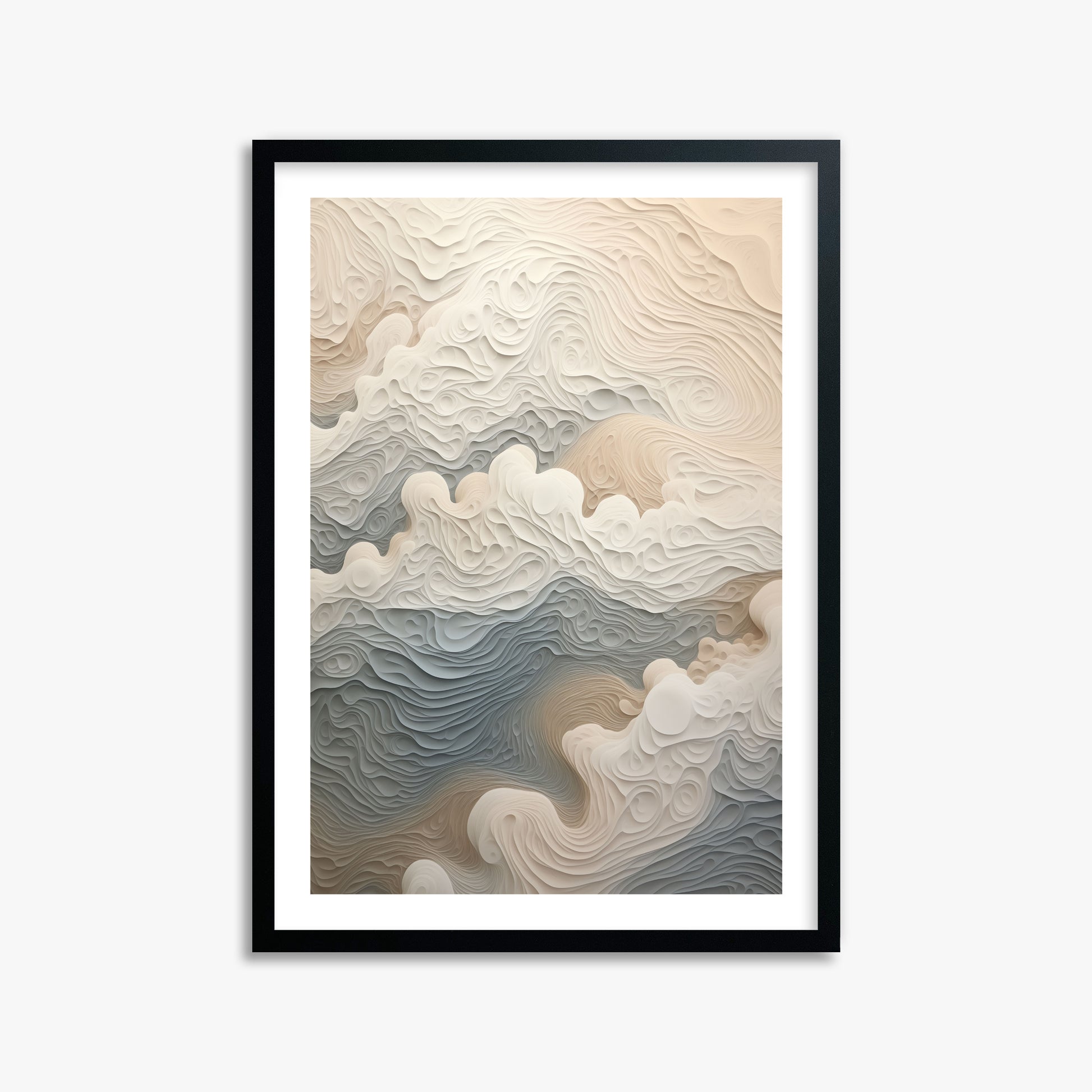 Cloud Canyon, 50x70cm Framed Poster With Black Frame