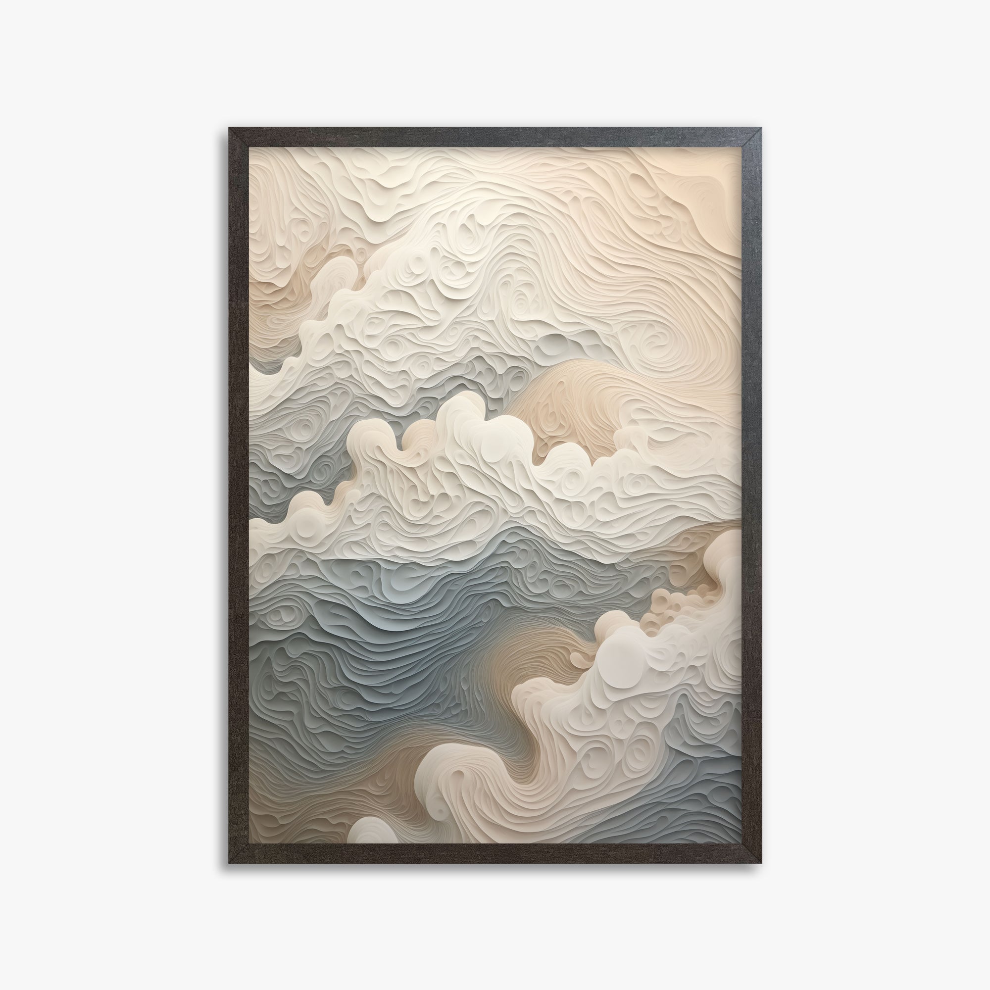 Cloud Canyon, 50x70cm Framed Poster With Espresso Frame