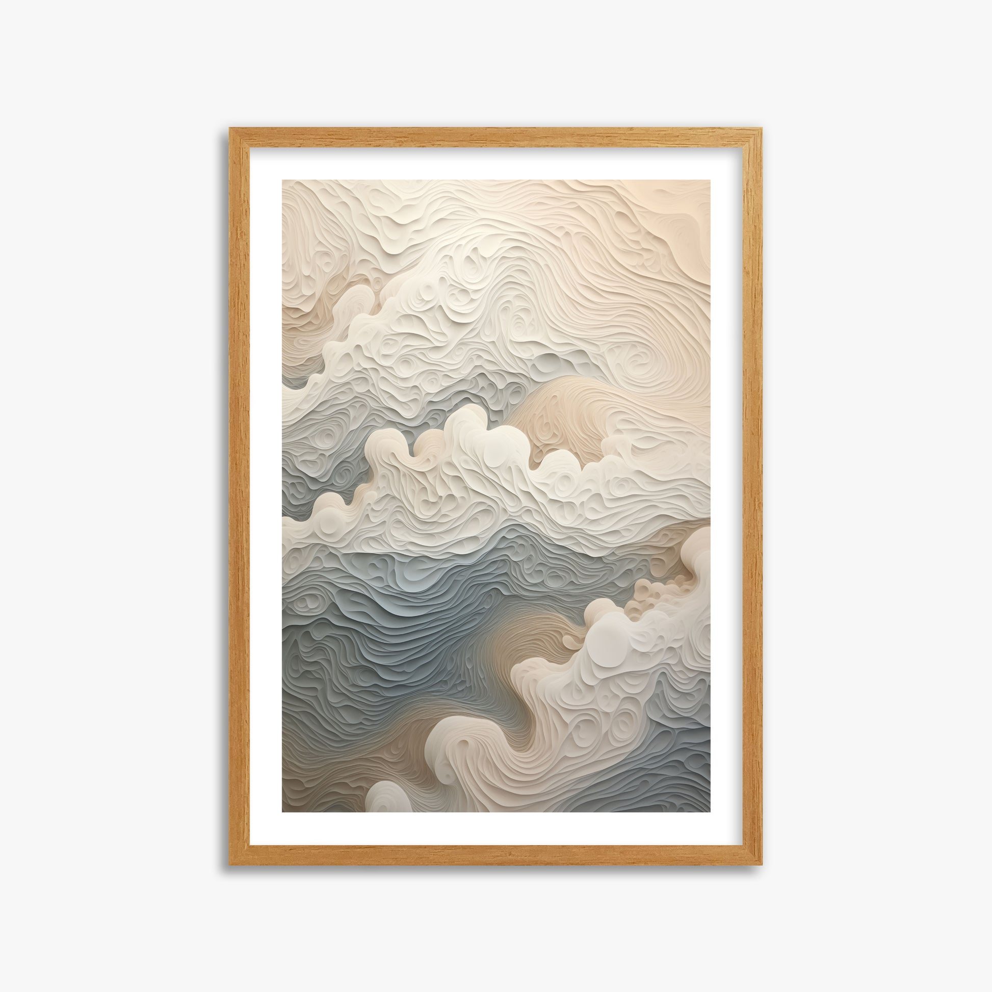 Cloud Canyon, 50x70cm Framed Poster With Oak Frame