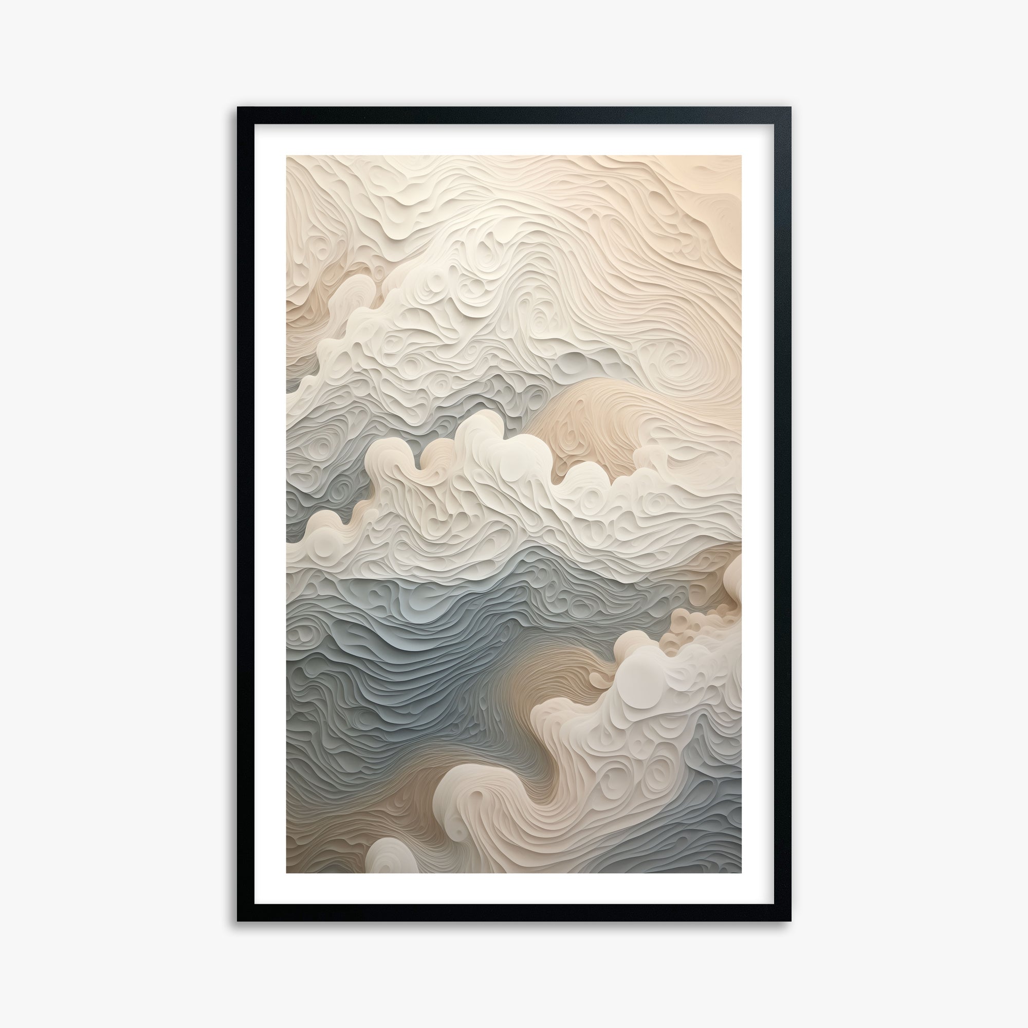 Cloud Canyon, 61x91cm Framed Poster With Black Frame
