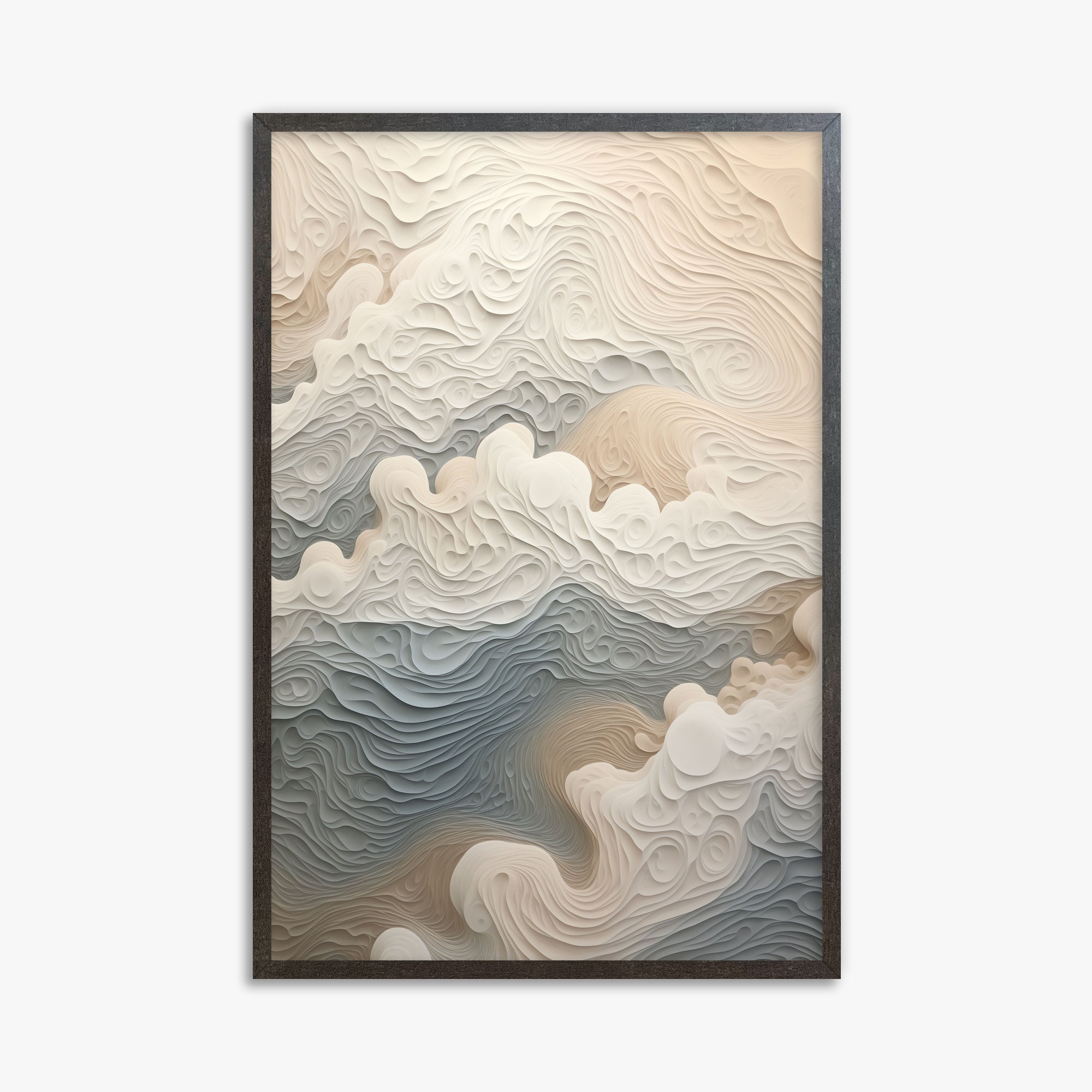 Cloud Canyon, 61x91cm Framed Poster With Espresso Frame