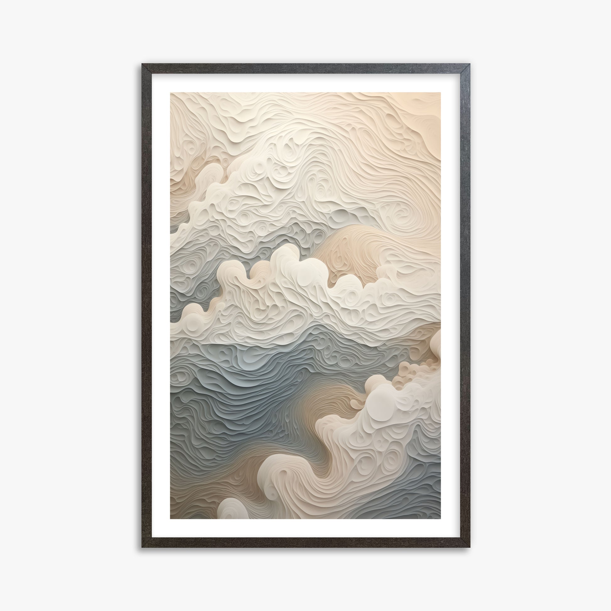 Cloud Canyon, 61x91cm Framed Poster With Espresso Frame
