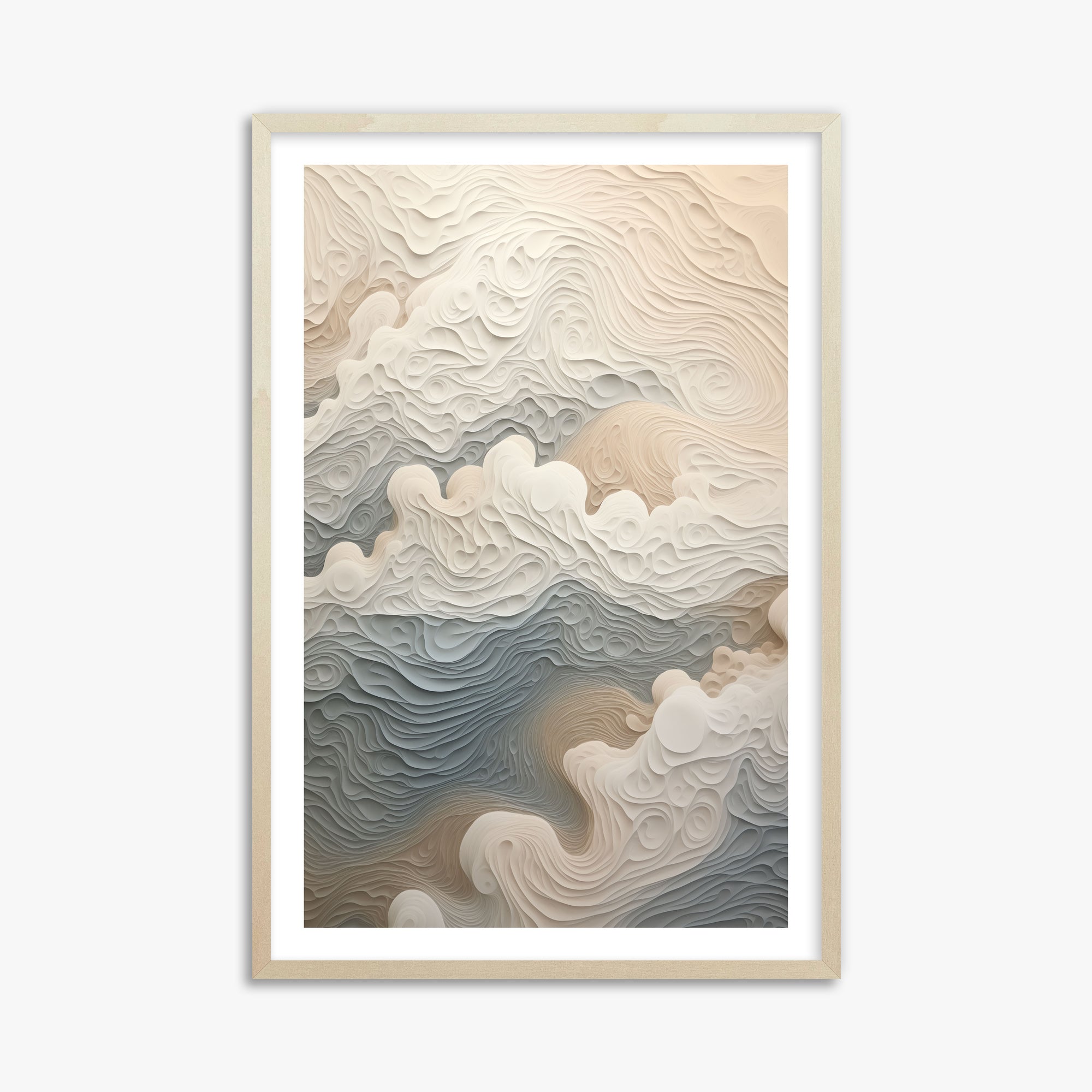 Cloud Canyon, 61x91cm Framed Poster With Lime Wood Frame