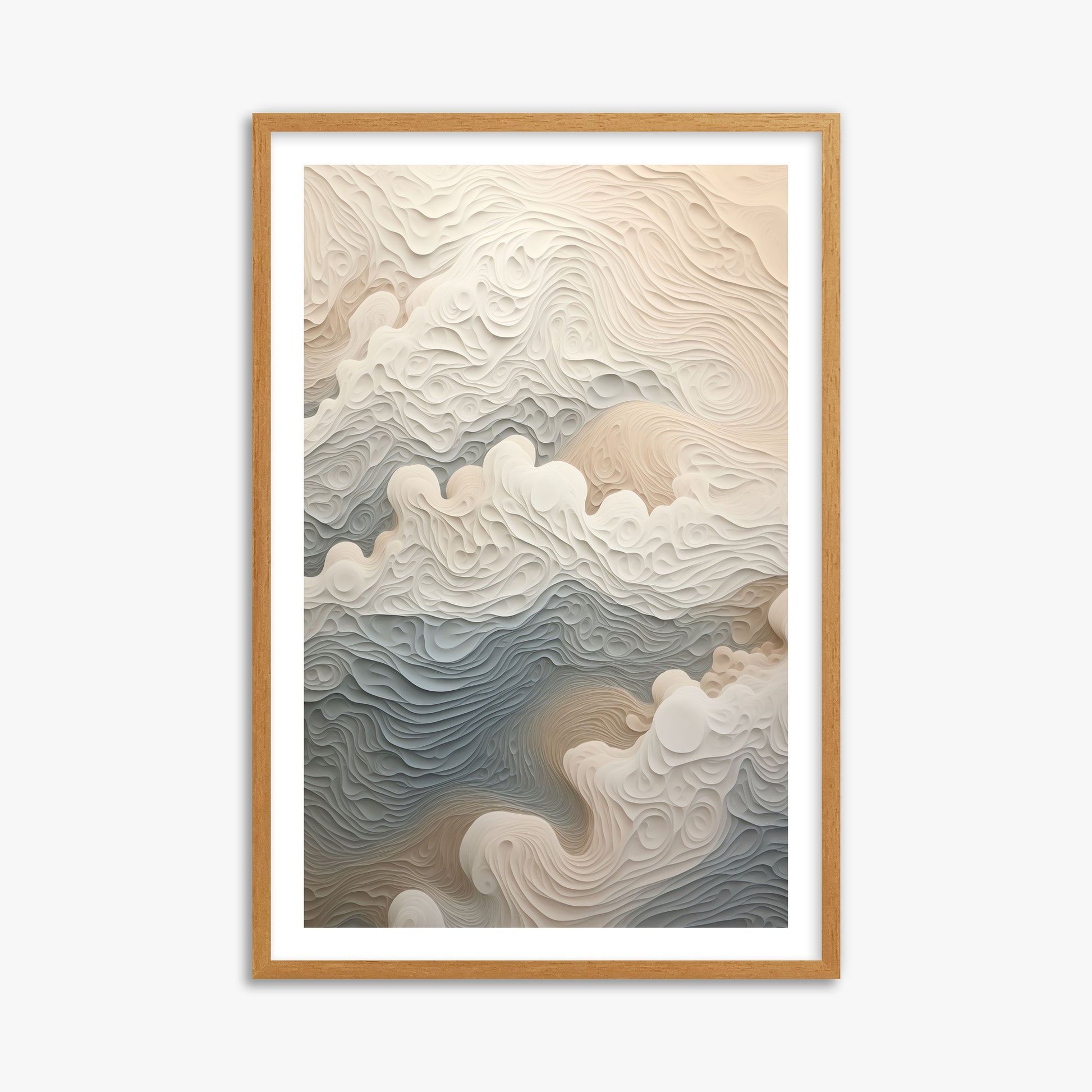 Cloud Canyon, 61x91cm Framed Poster With Oak Frame
