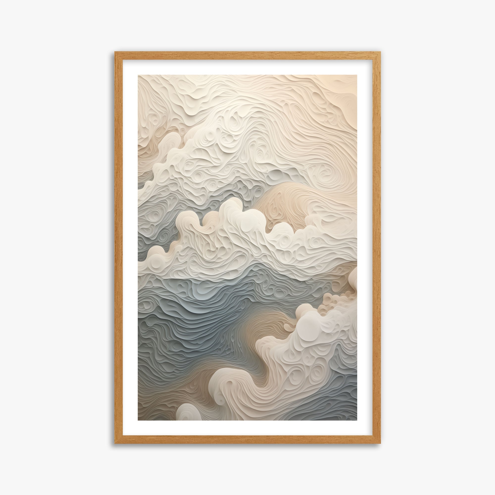 Cloud Canyon, 61x91cm Framed Poster With Oak Frame