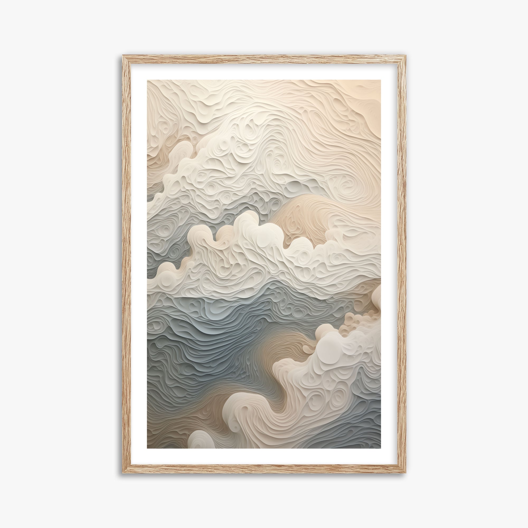 Cloud Canyon, 61x91cm Framed Poster With Raw Oak Frame