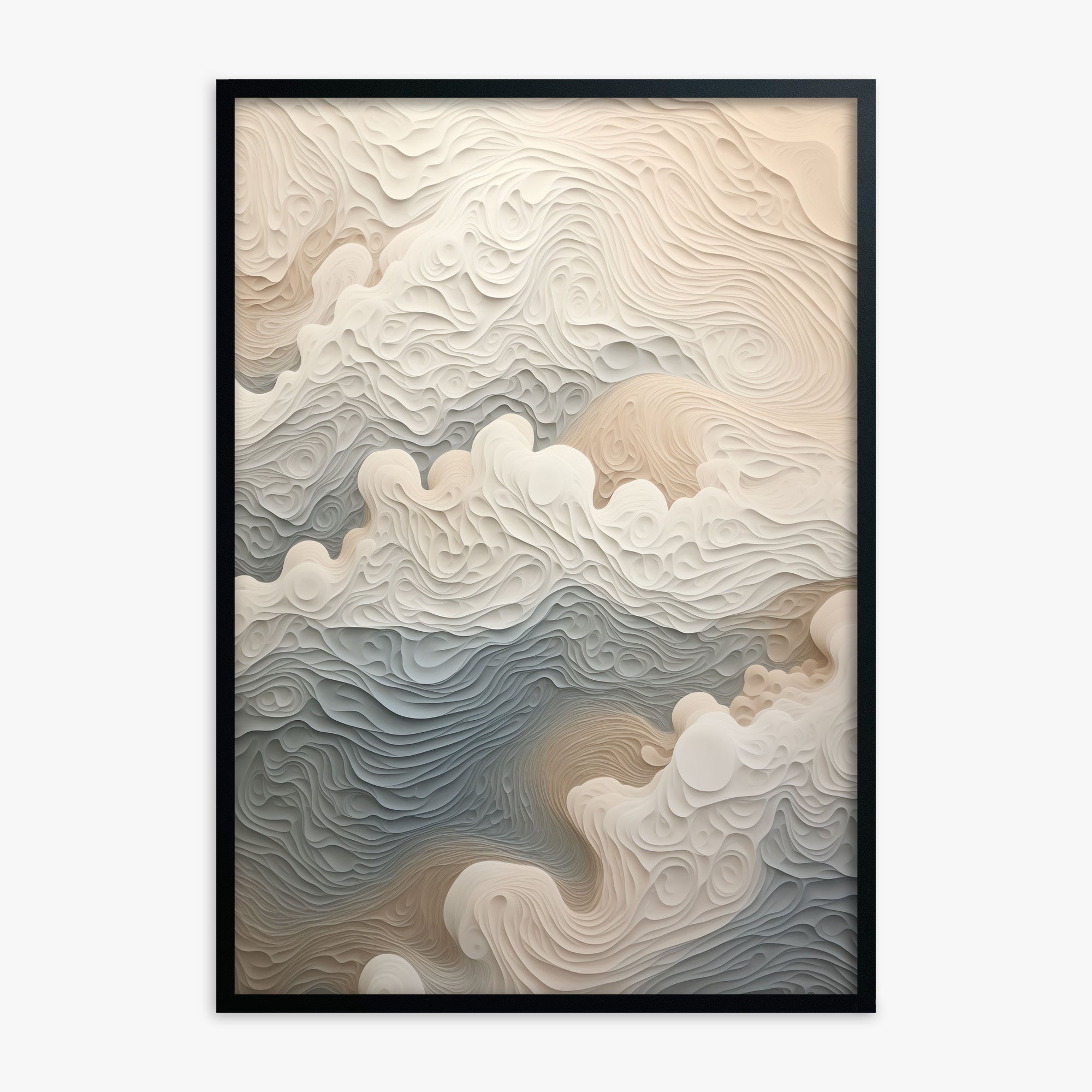 Cloud Canyon, Black Framed Poster With Black Frame